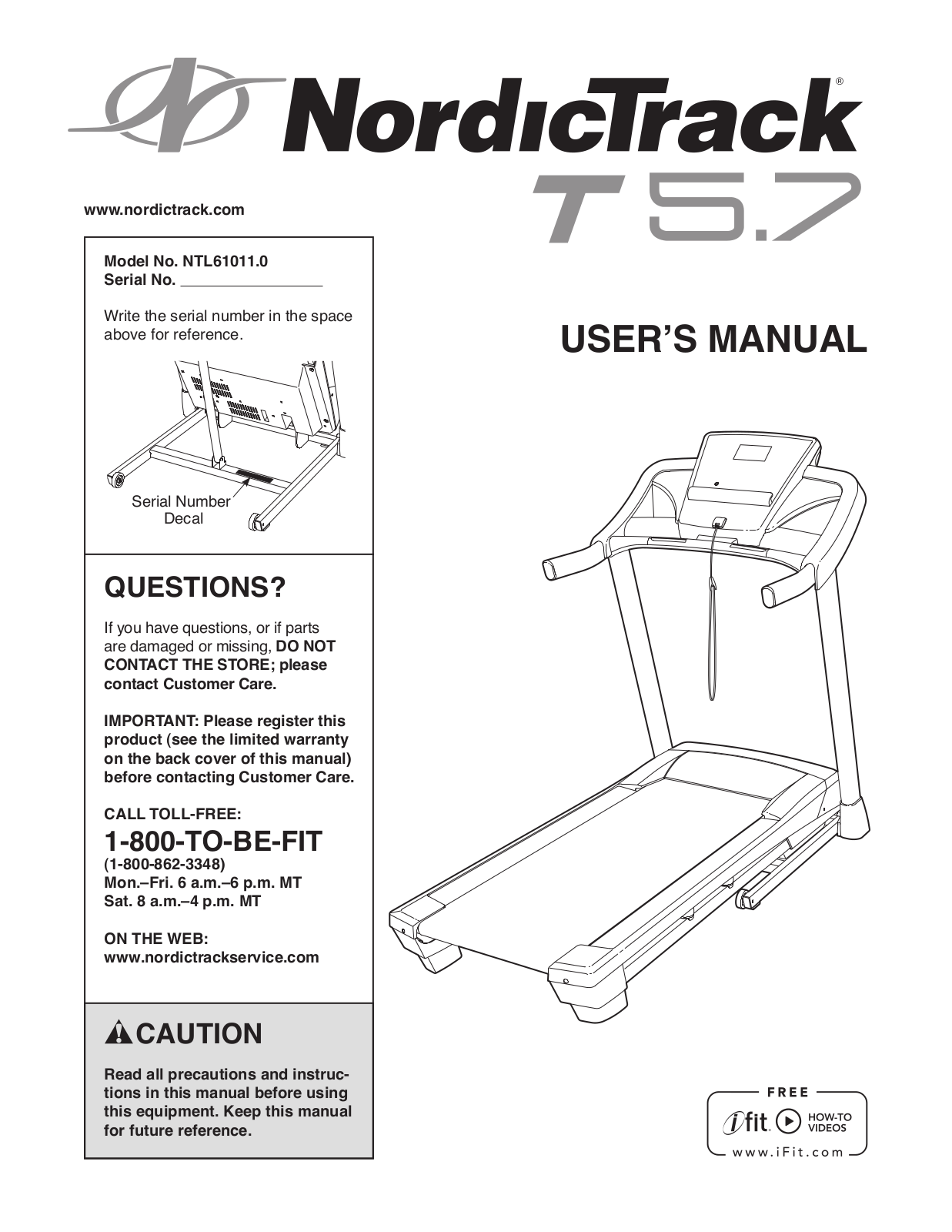 NordicTrack NTL610110 Owner's Manual