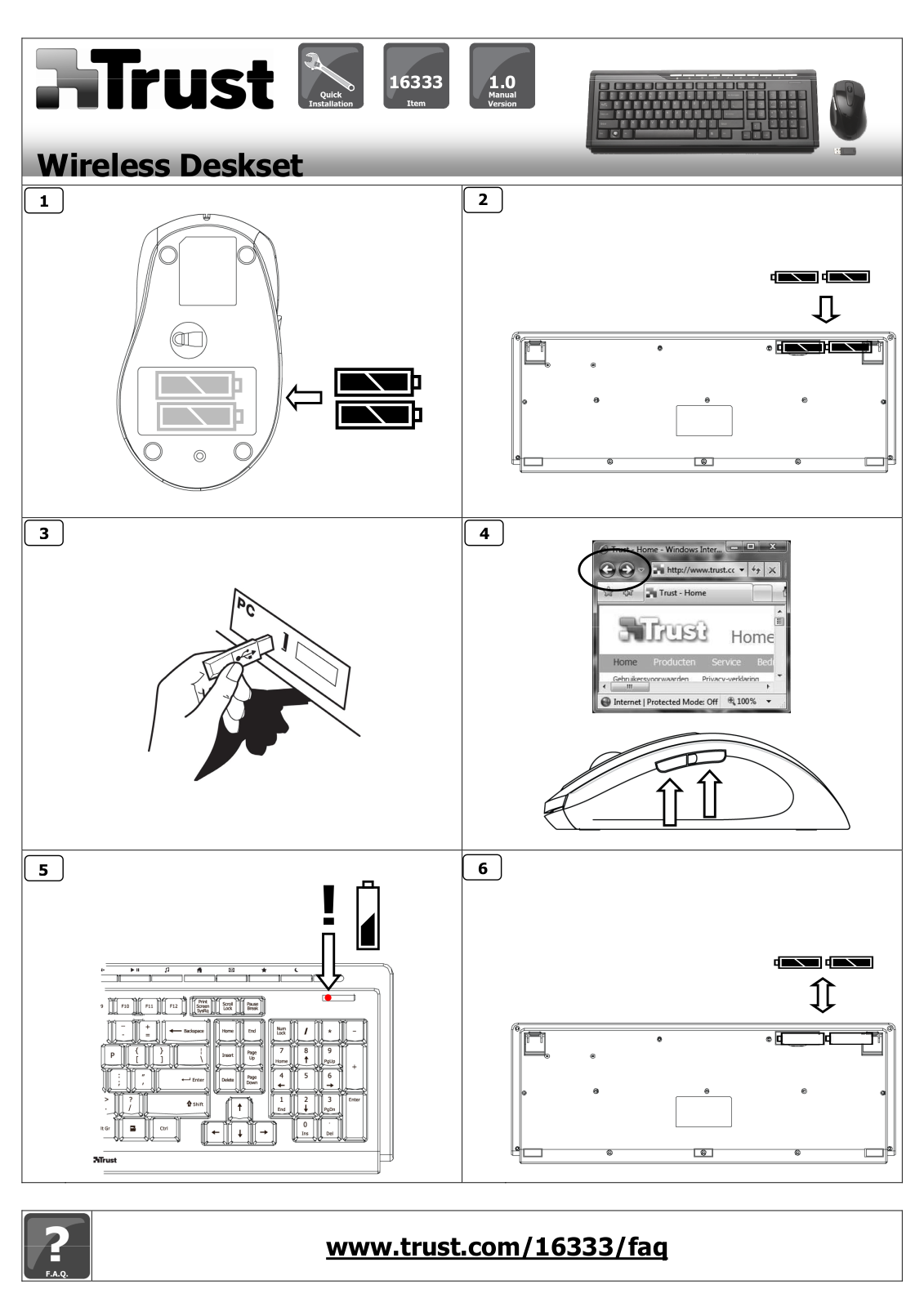 Trust Wireless Slimline Media Deskset User Manual