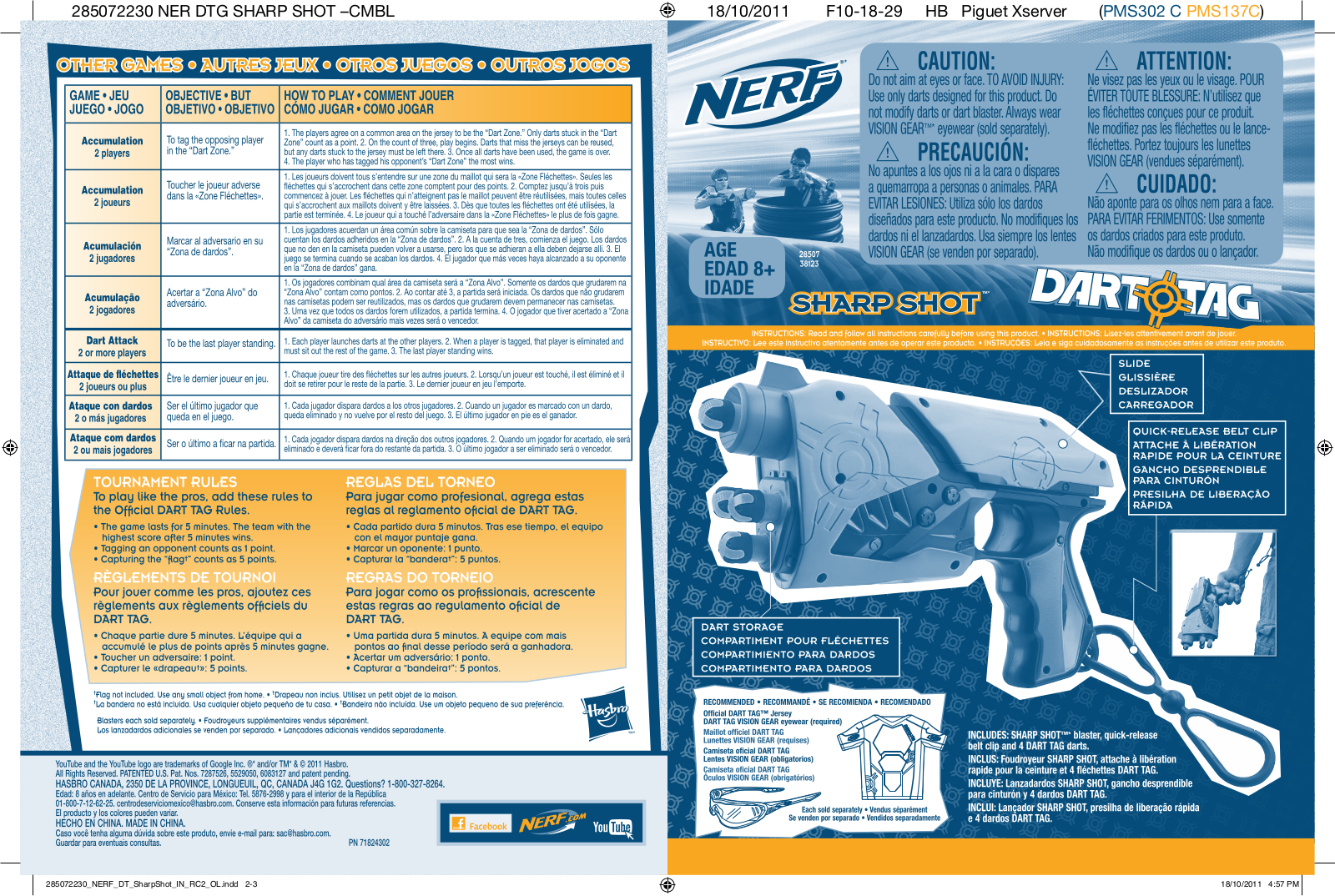 HASBRO Nerf Dart Tag Sharp Shot User Manual