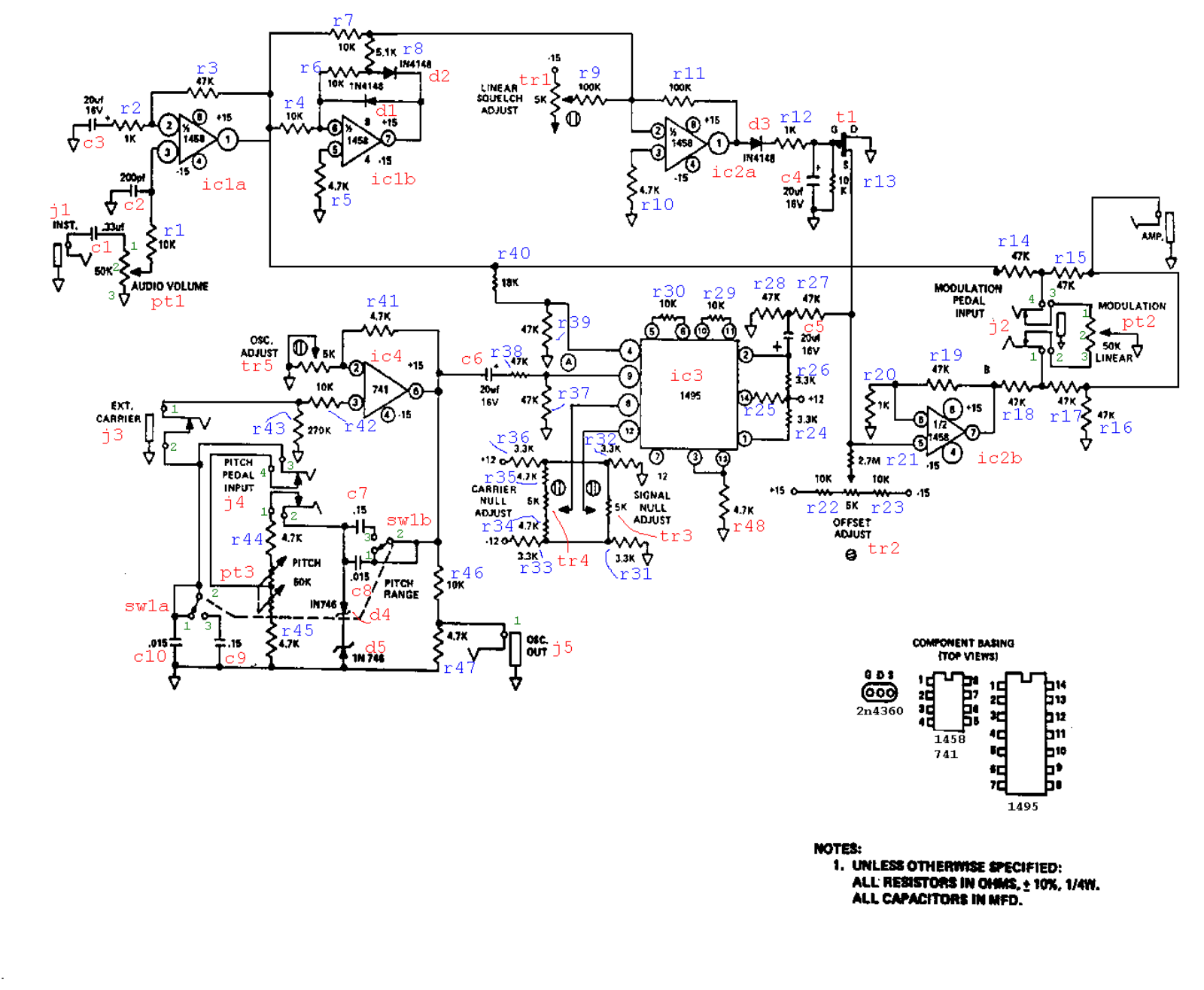 Maestro ringmodulator schematic