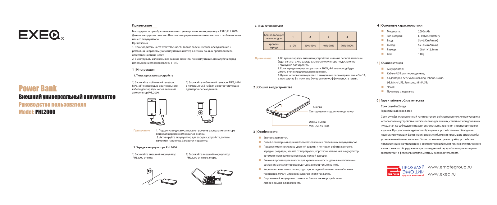 Exeq PHL2000 User Manual - ManualMachine.com