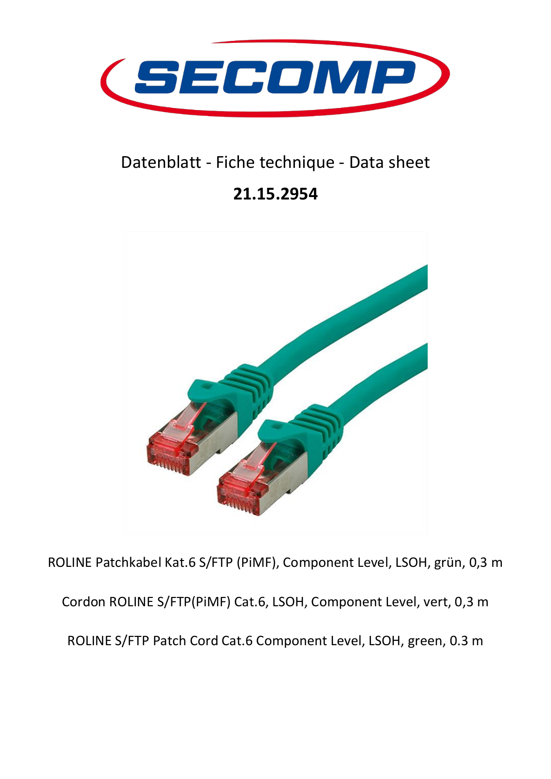 Roline 21.15.2954 User Manual