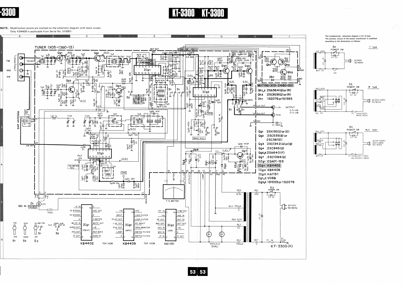 Kenwood KT-3300 Schematic