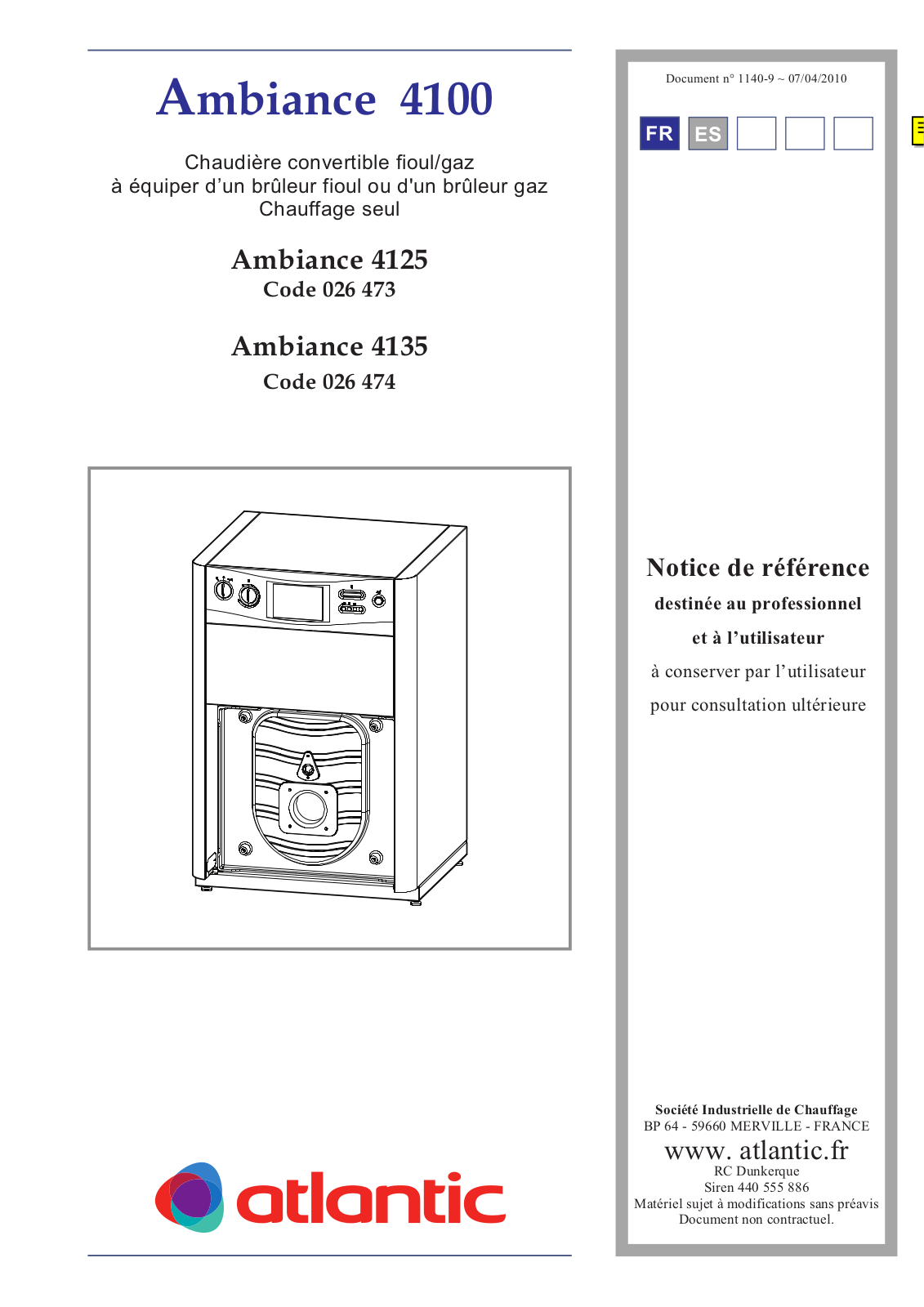 ATLANTIC POLYMATIC CHARTREUSE 4000 User Manual