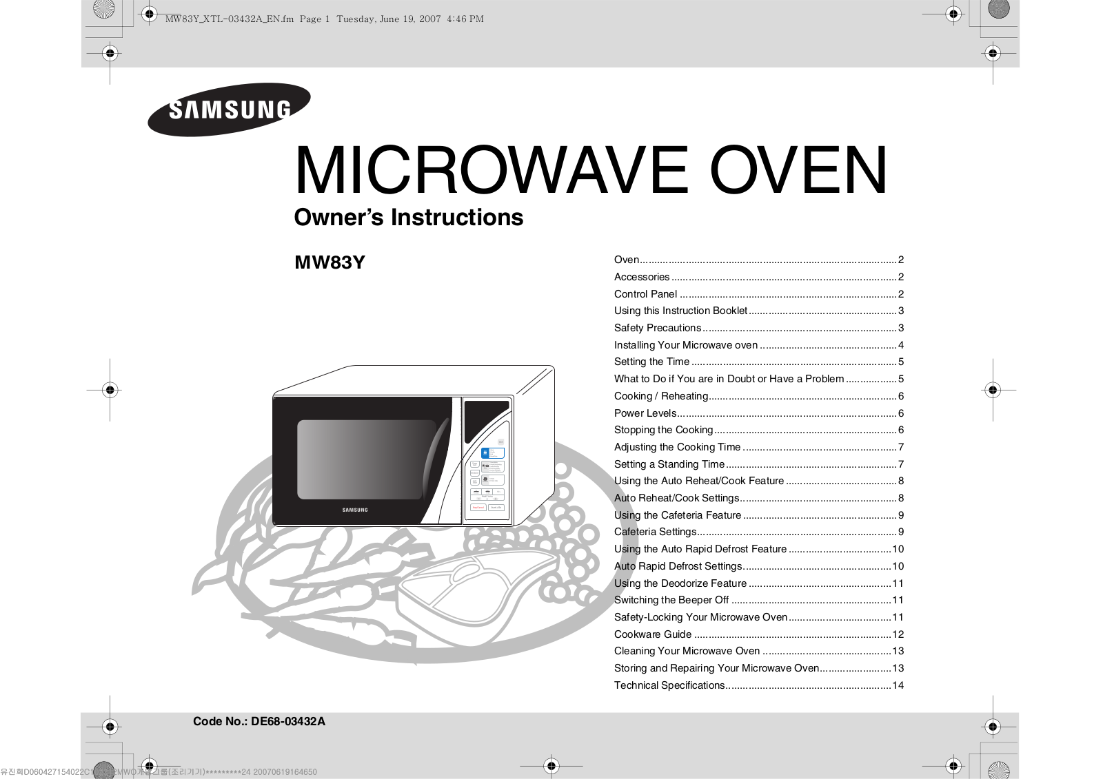 Samsung MW83Y User Manual