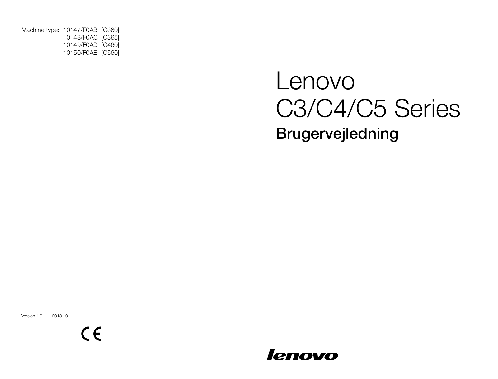 Lenovo C360, C365, C460, C560 User Guide