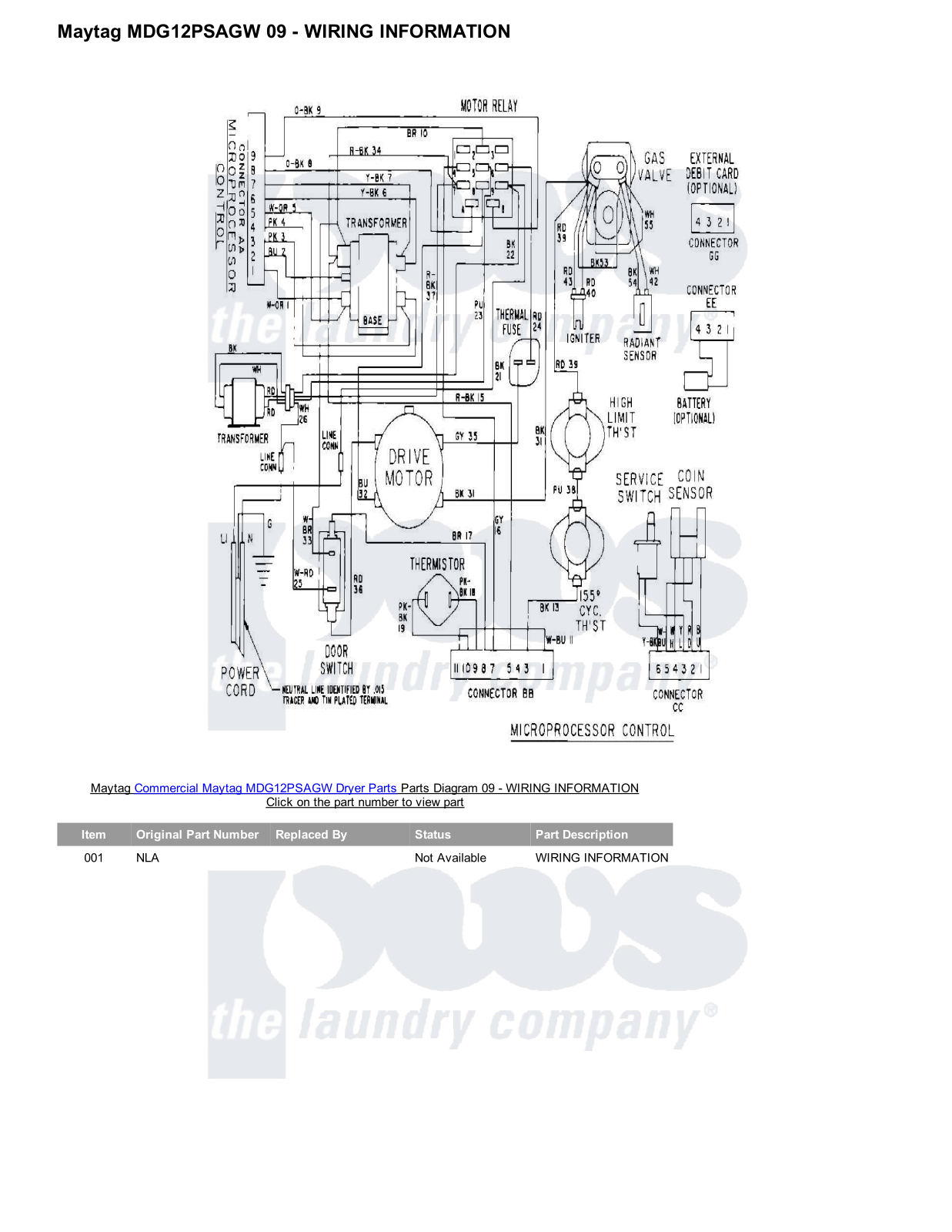 Maytag MDG12PSAGW Parts Diagram