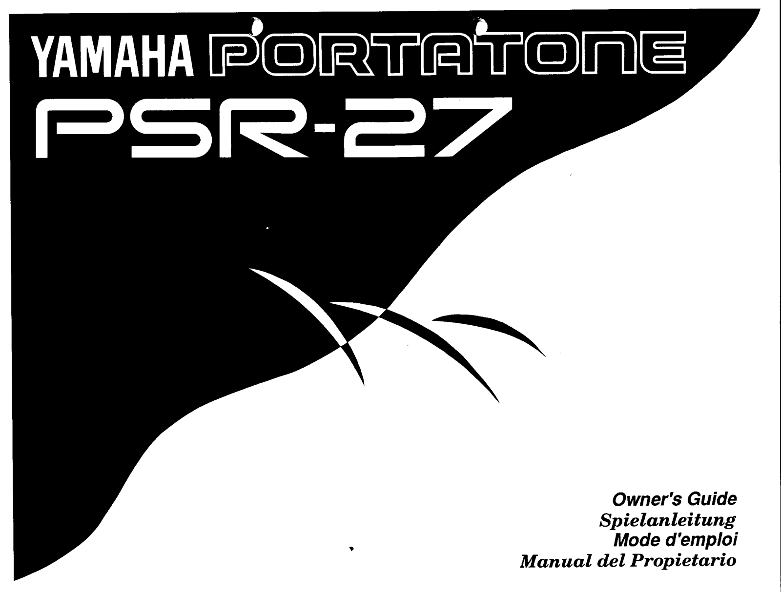 Yamaha PSR-27, PSR-27E User Manual