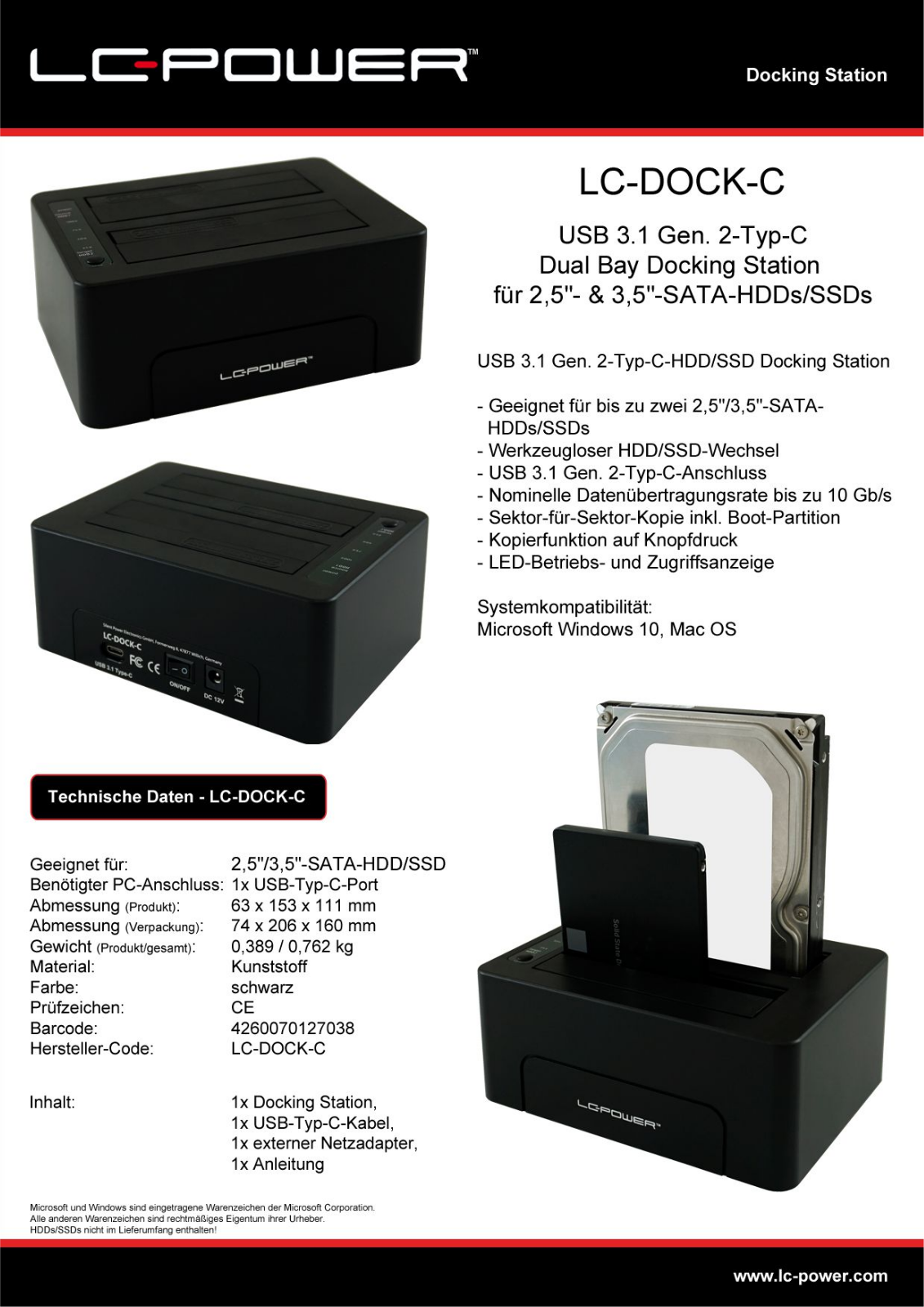 LC-Power LC-DOCK-C User Manual