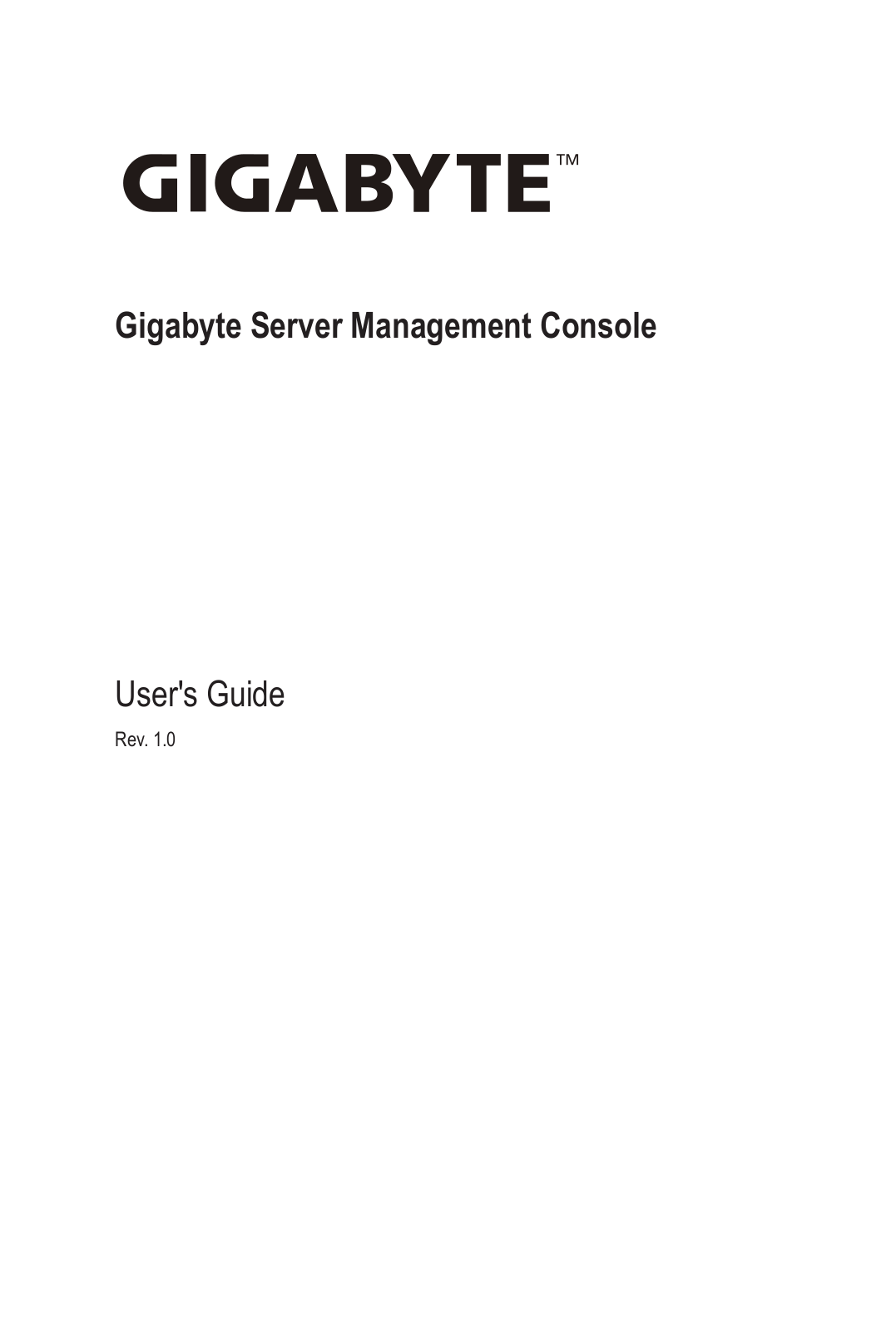 GIGABYTE Server Management Console Users guide