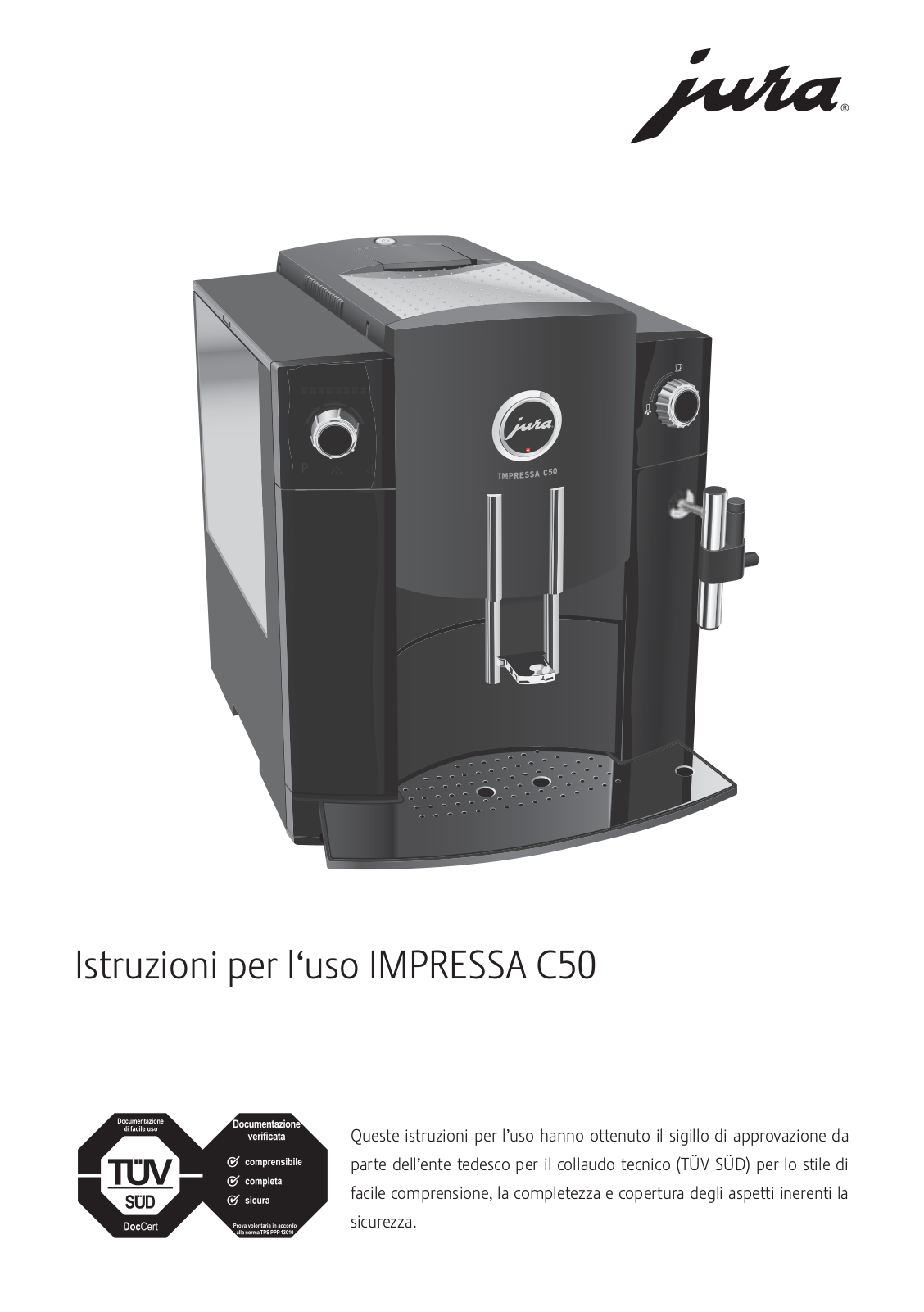 Jura IMPRESSA C50 Instruction Manual