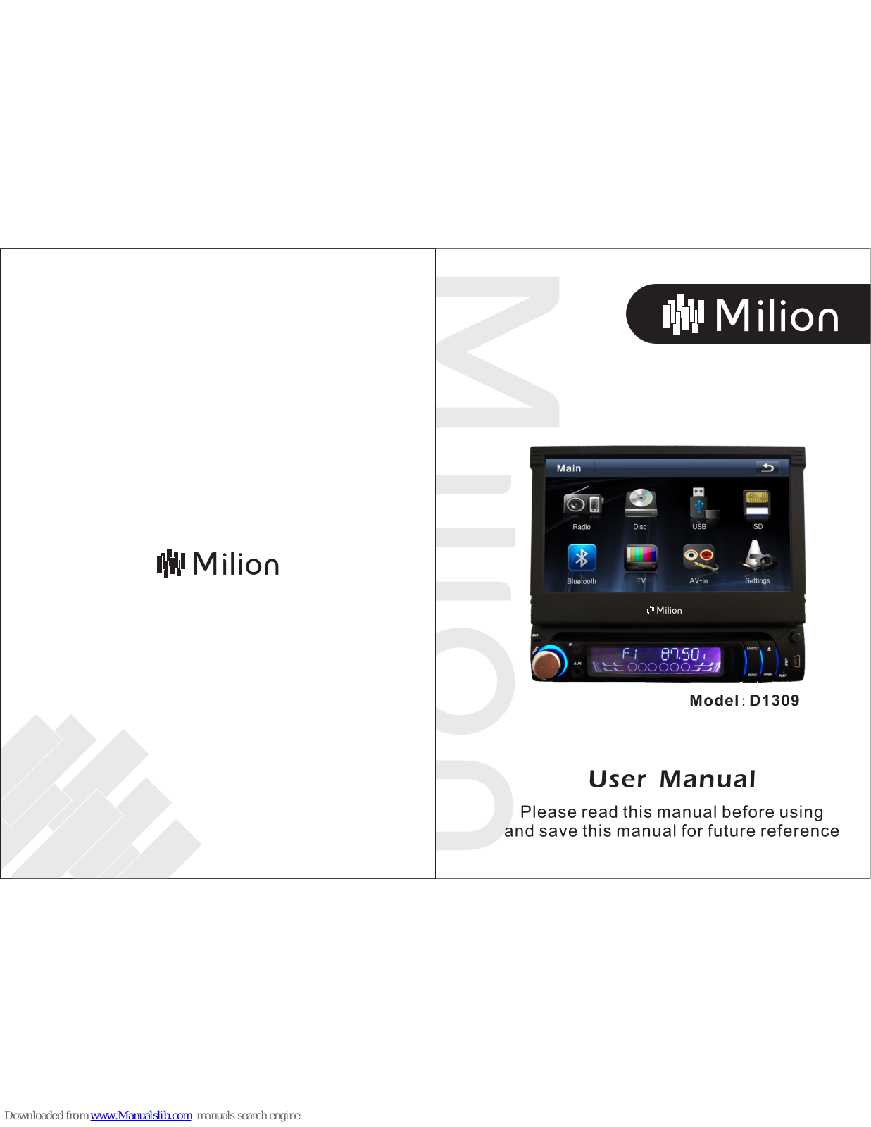 Milion D1309 User Manual