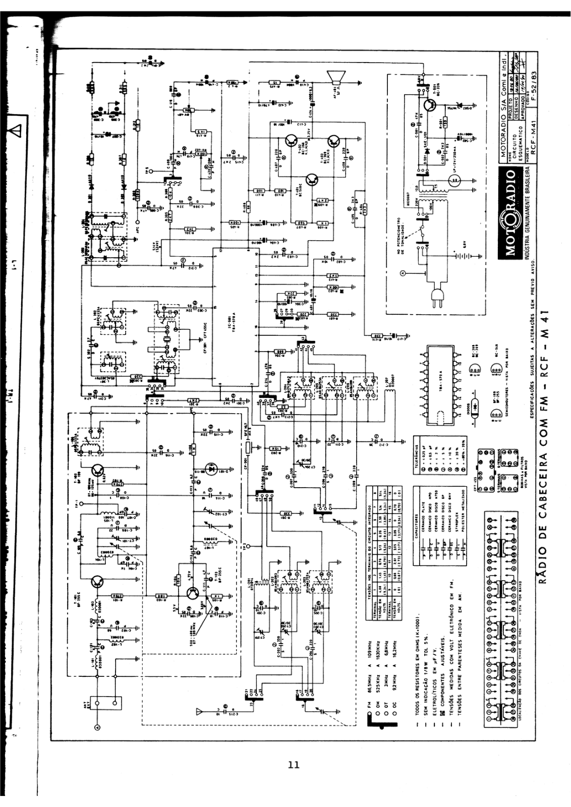 Motoradio RCF-M41 Schematic