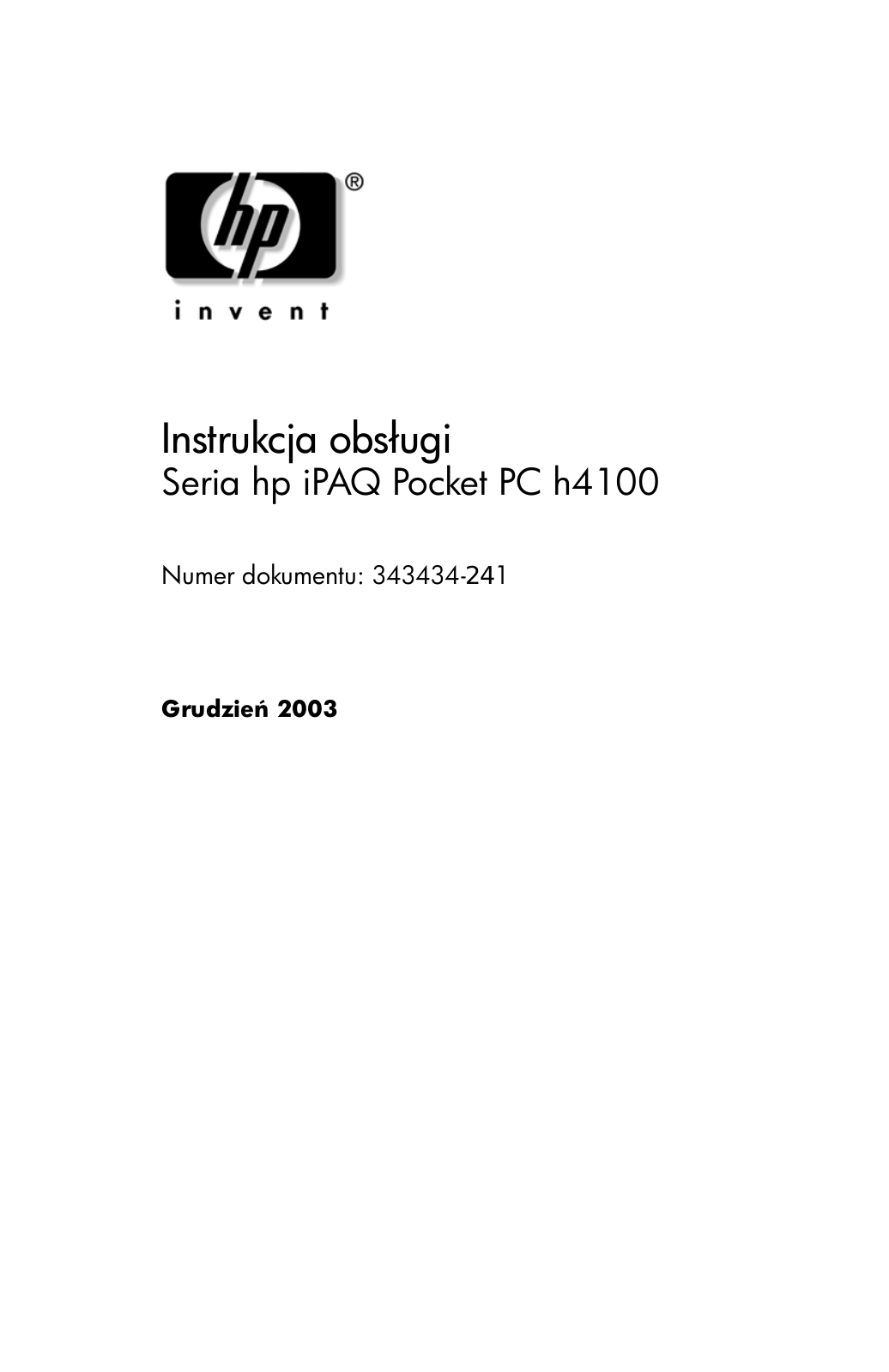 Hp iPAQ h4100 User Manual