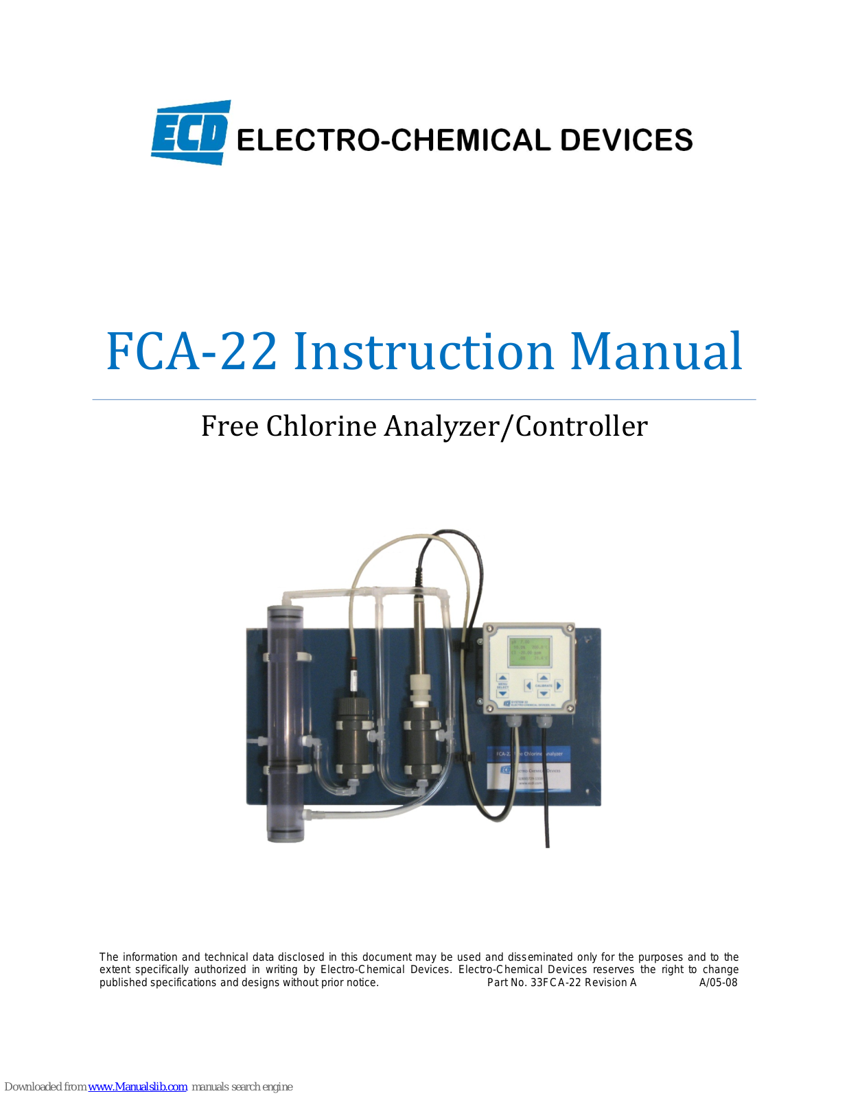 ECD FCA-22 Instruction Manual