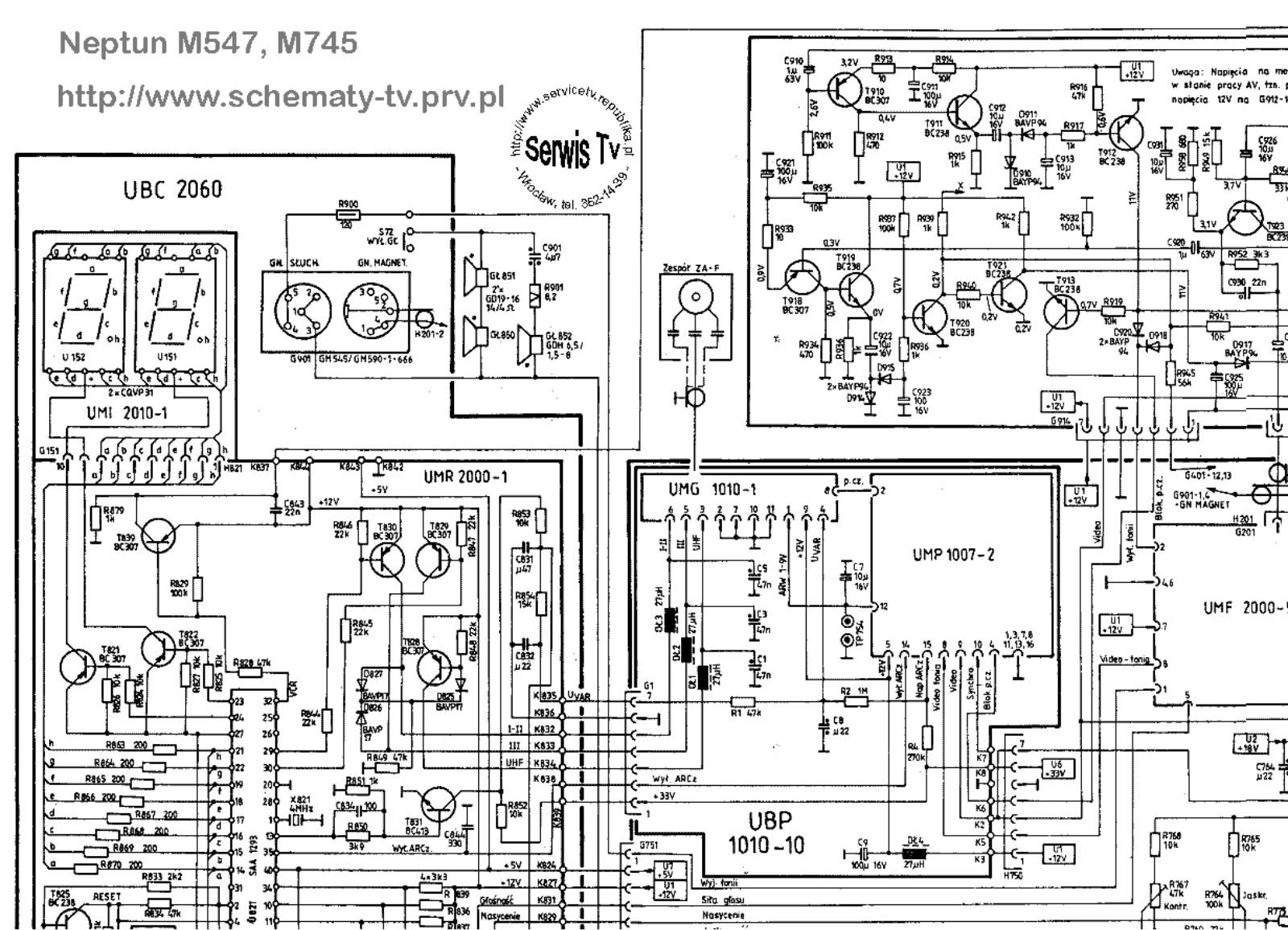 Neptun M547, D547, M745 Schematic