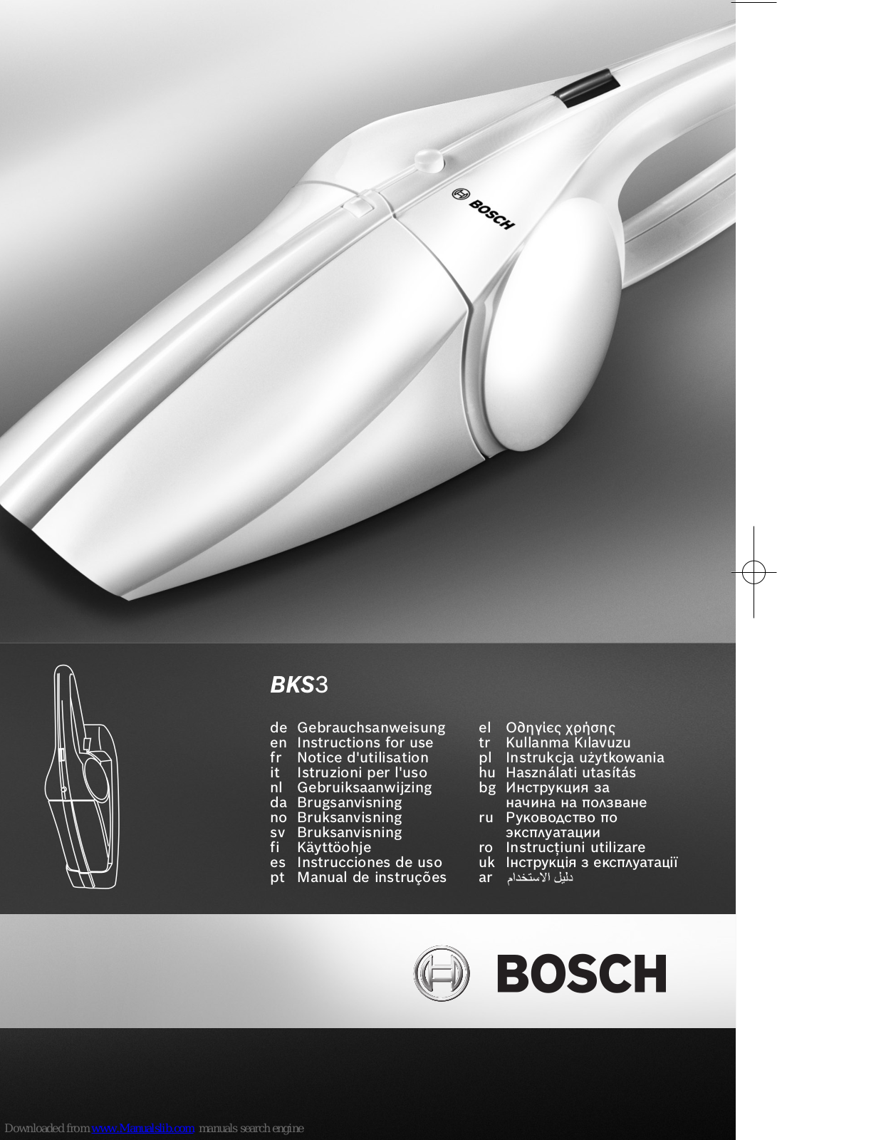 Bosch BKS3 Instructions For Use Manual