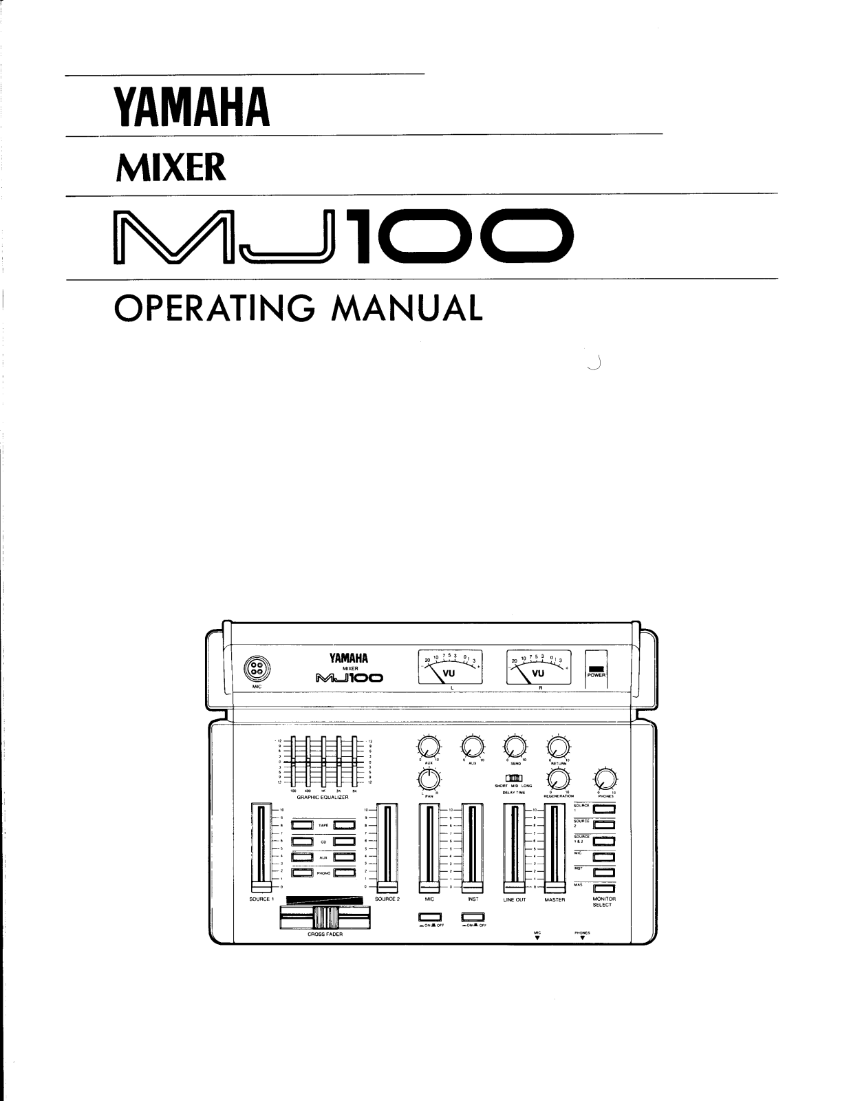 Yamaha MJ100 User Manual