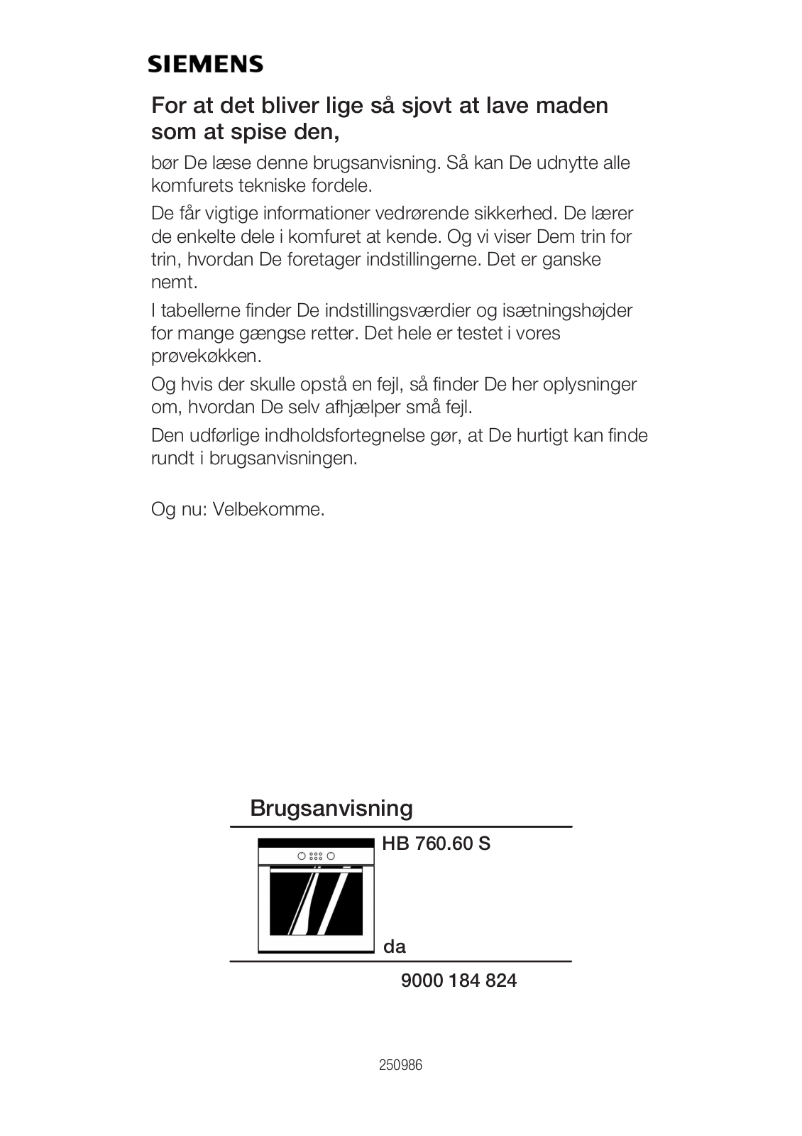 Siemens HB 760.60 S User Manual