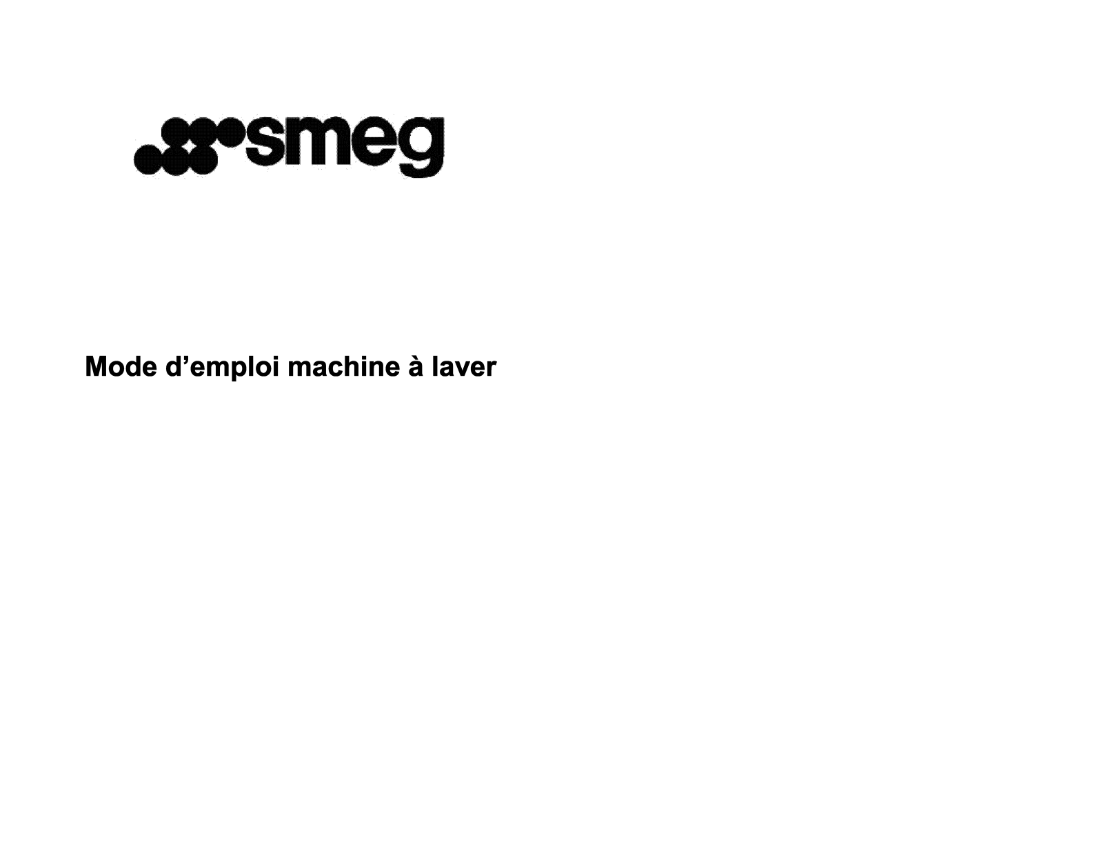 SMEG SWM60E User Manual