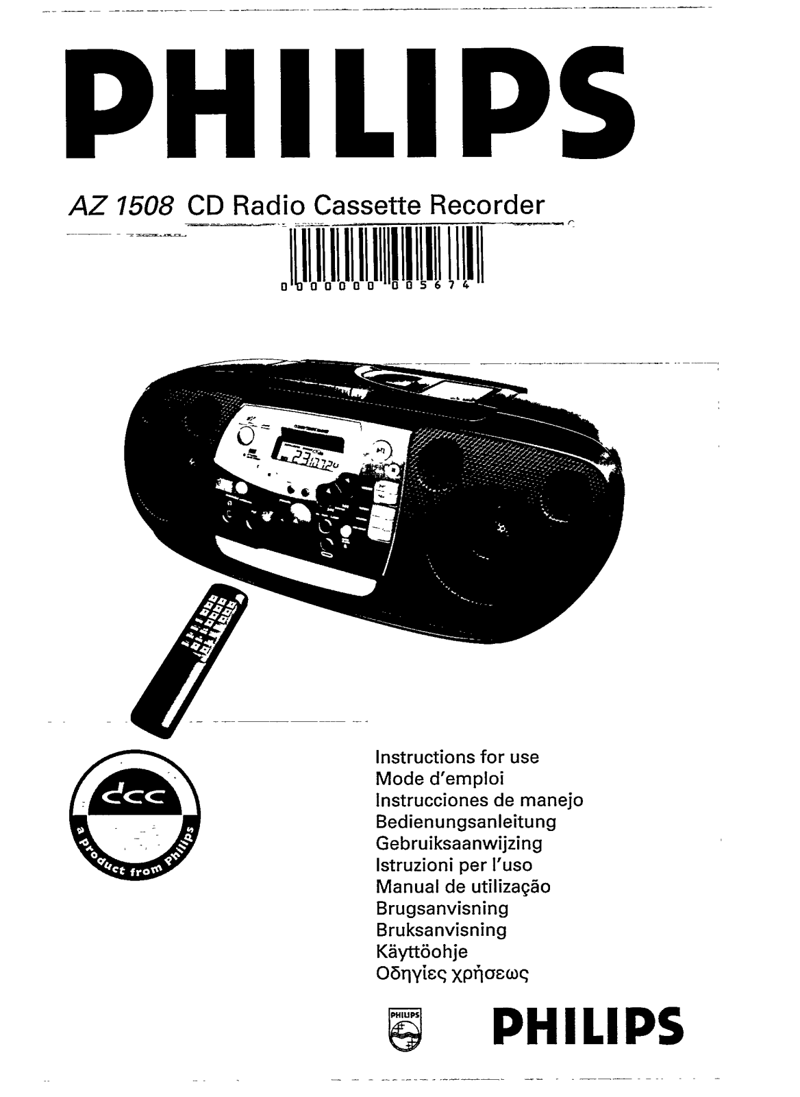 Philips AZ1508/17, AZ1508/14, AZ1508/05, AZ1508/00, AZ1508/01 User Manual