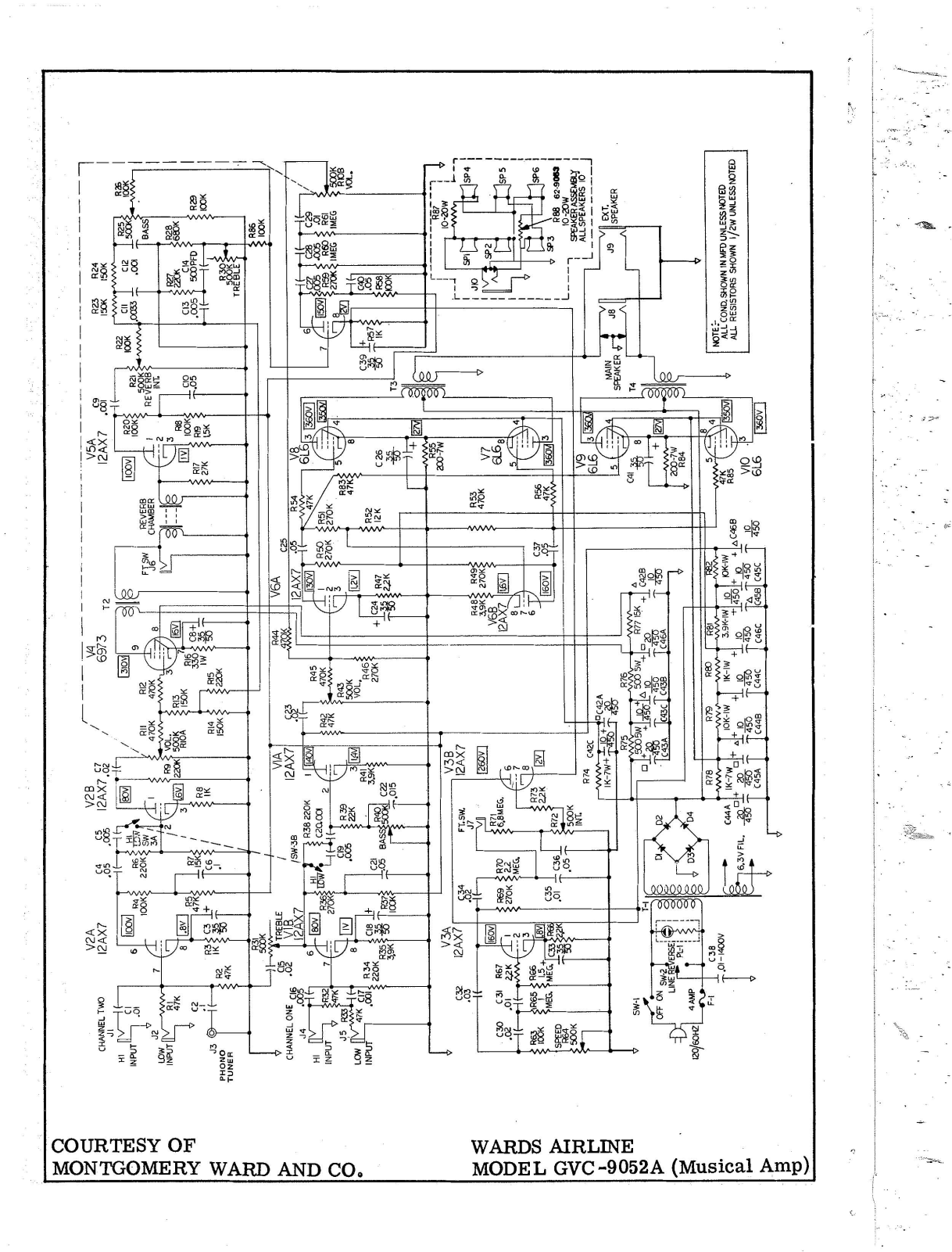 Airline Wards gvc 9052a schematic - ManualMachine.com