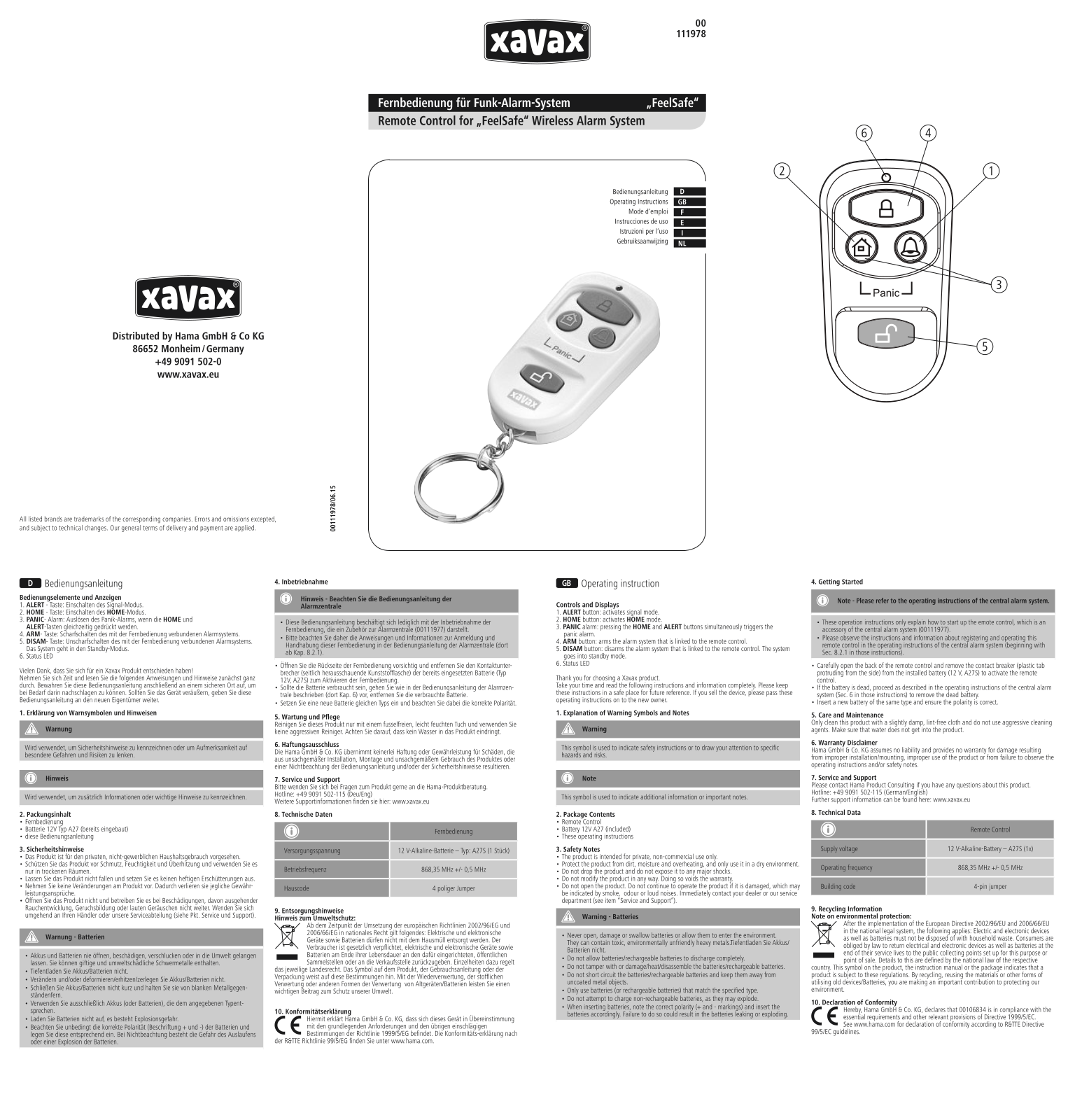 Xavax 00111978 User Manual