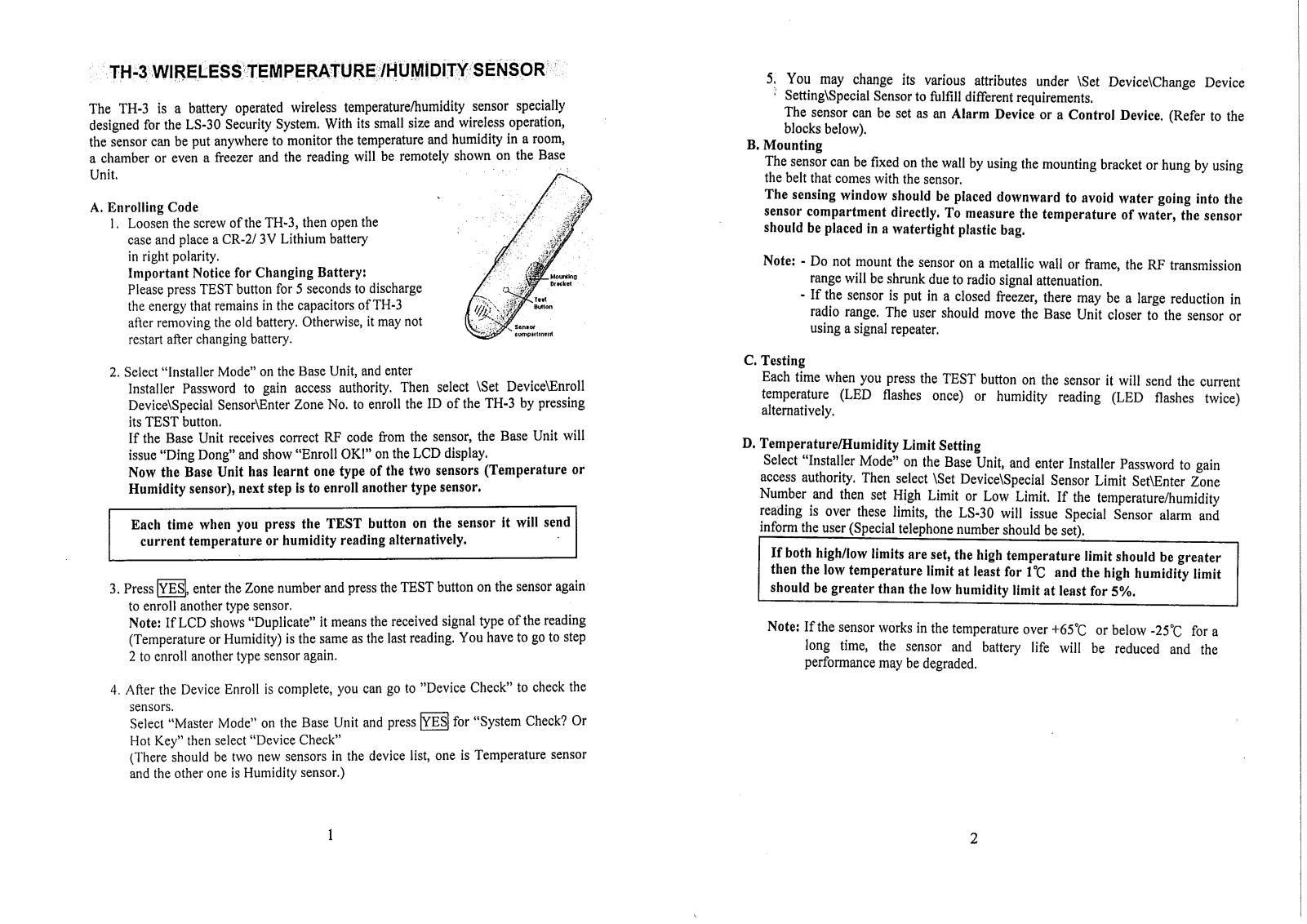 Scientech Electronics TH3N User Manual