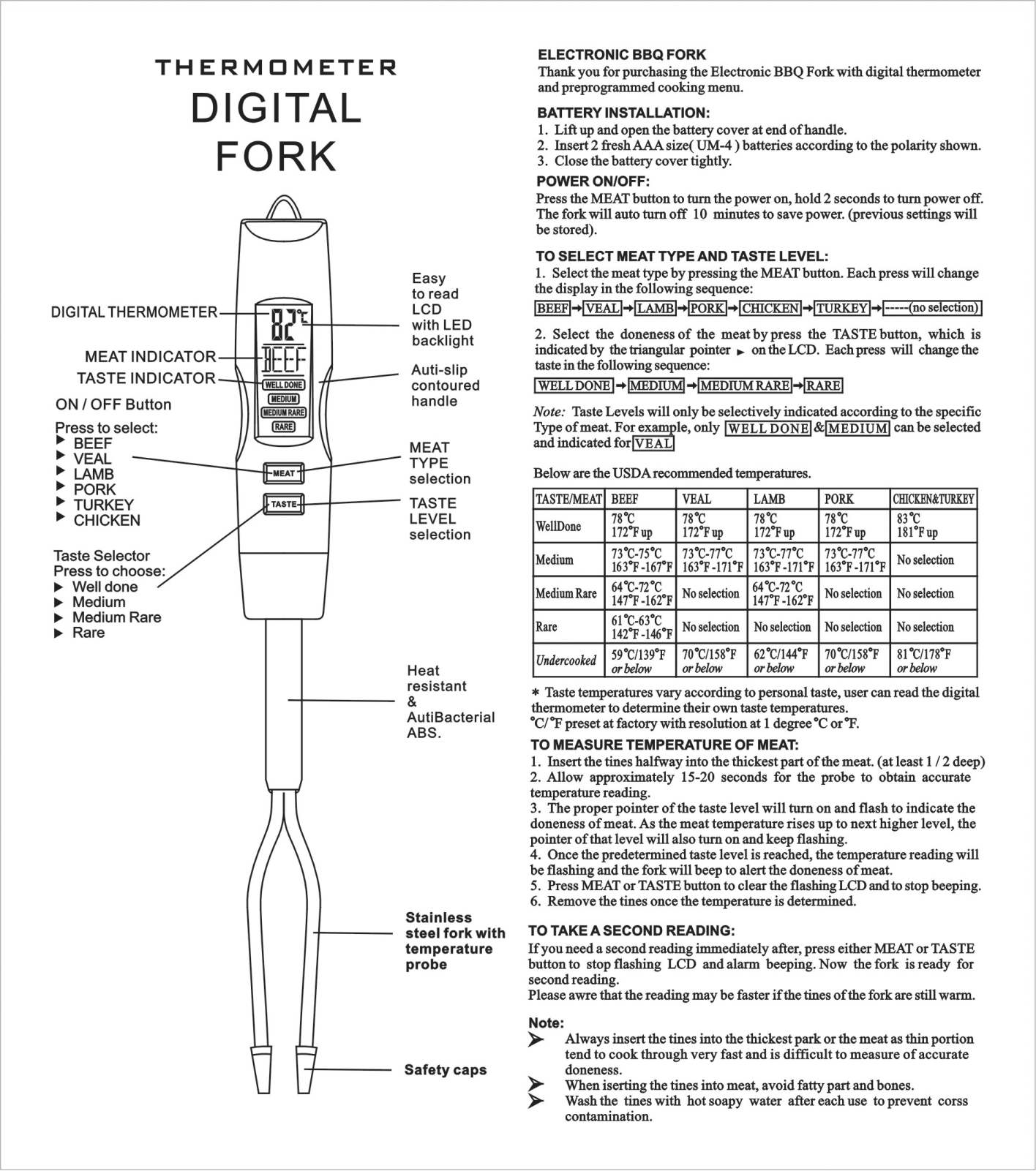 Taylor Thermometer 807N Installation  Manual