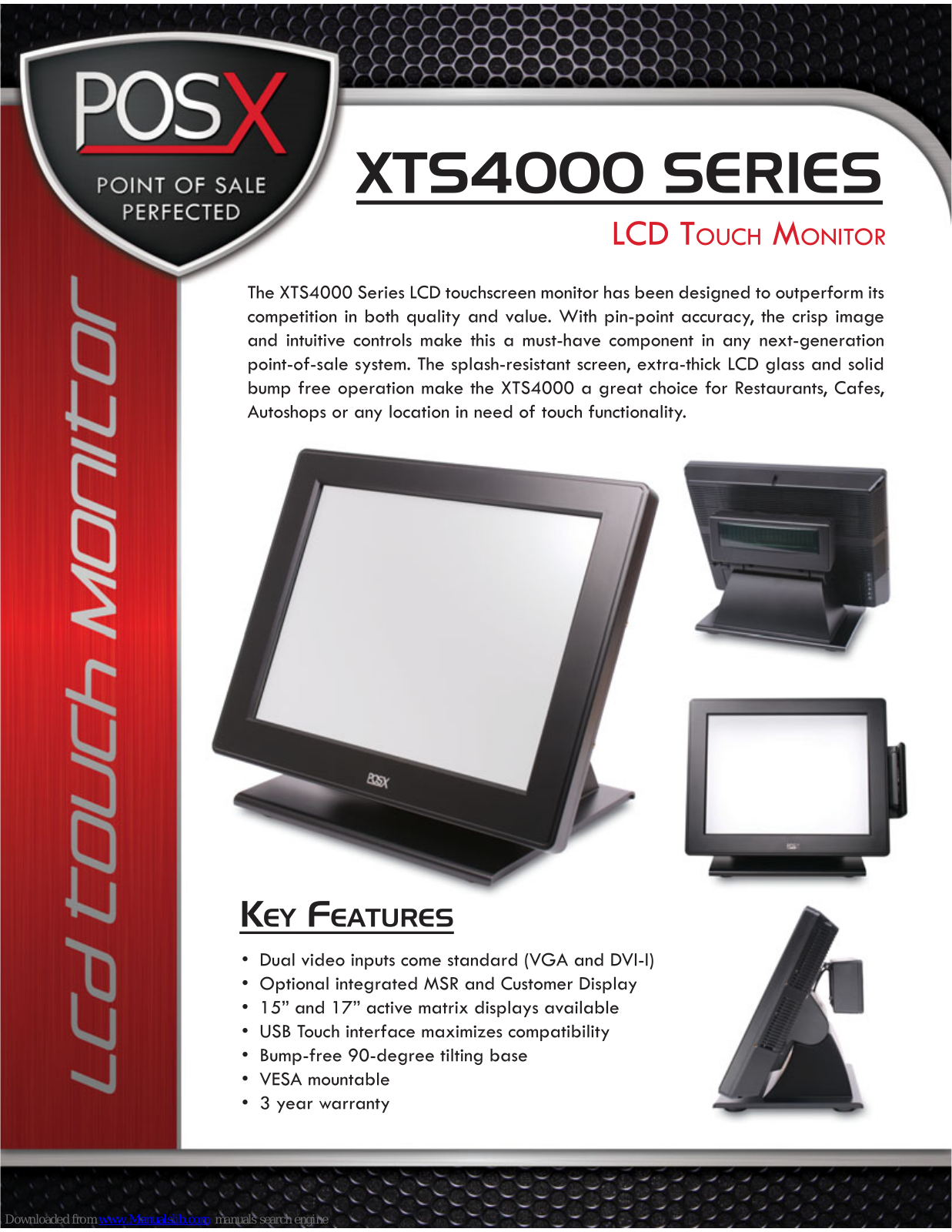 POS-X XTS4000, XTS4170 Specifications - ManualMachine.com