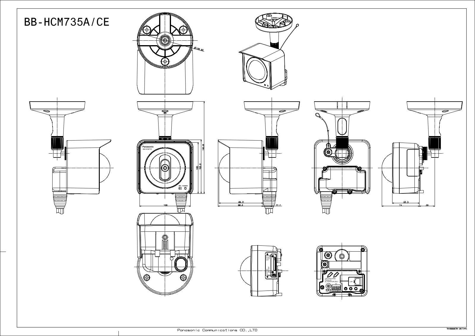 Panasonic bb-hcm735 Operation Manual