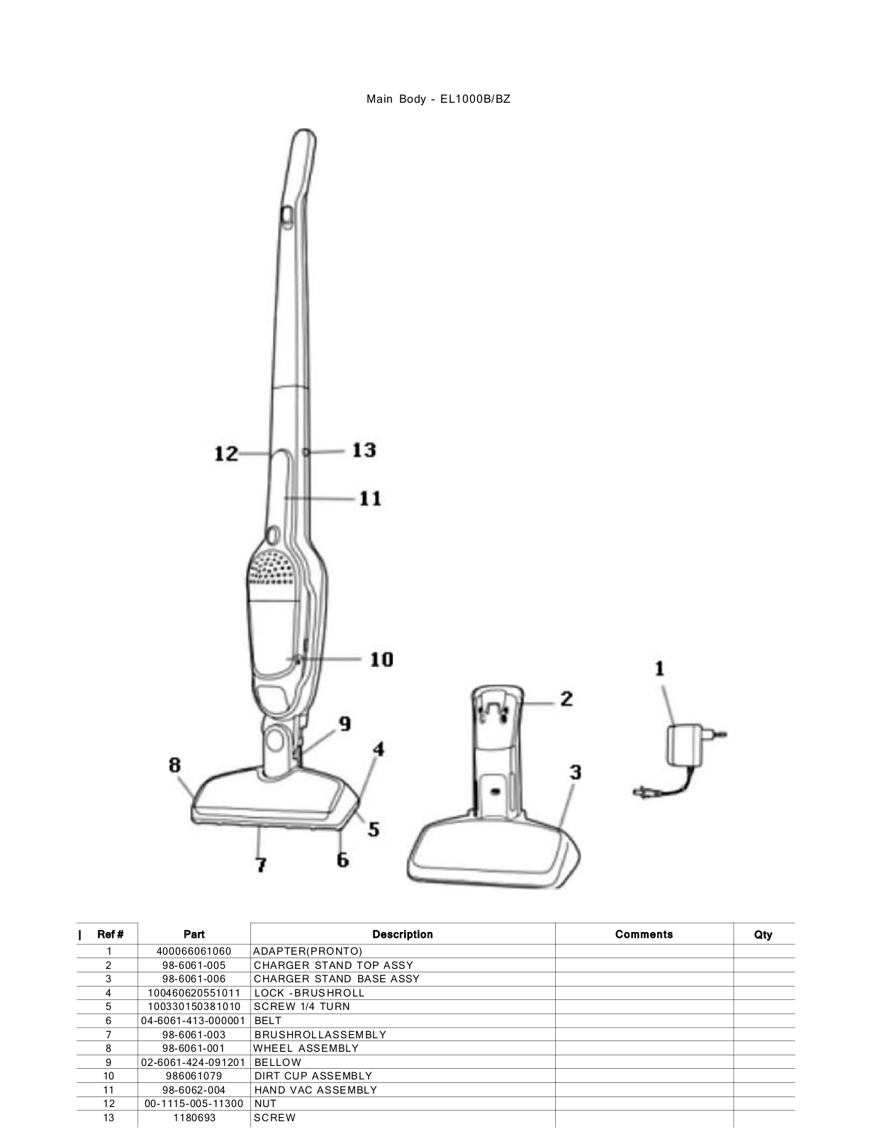 Electrolux El1000b Owner's Manual