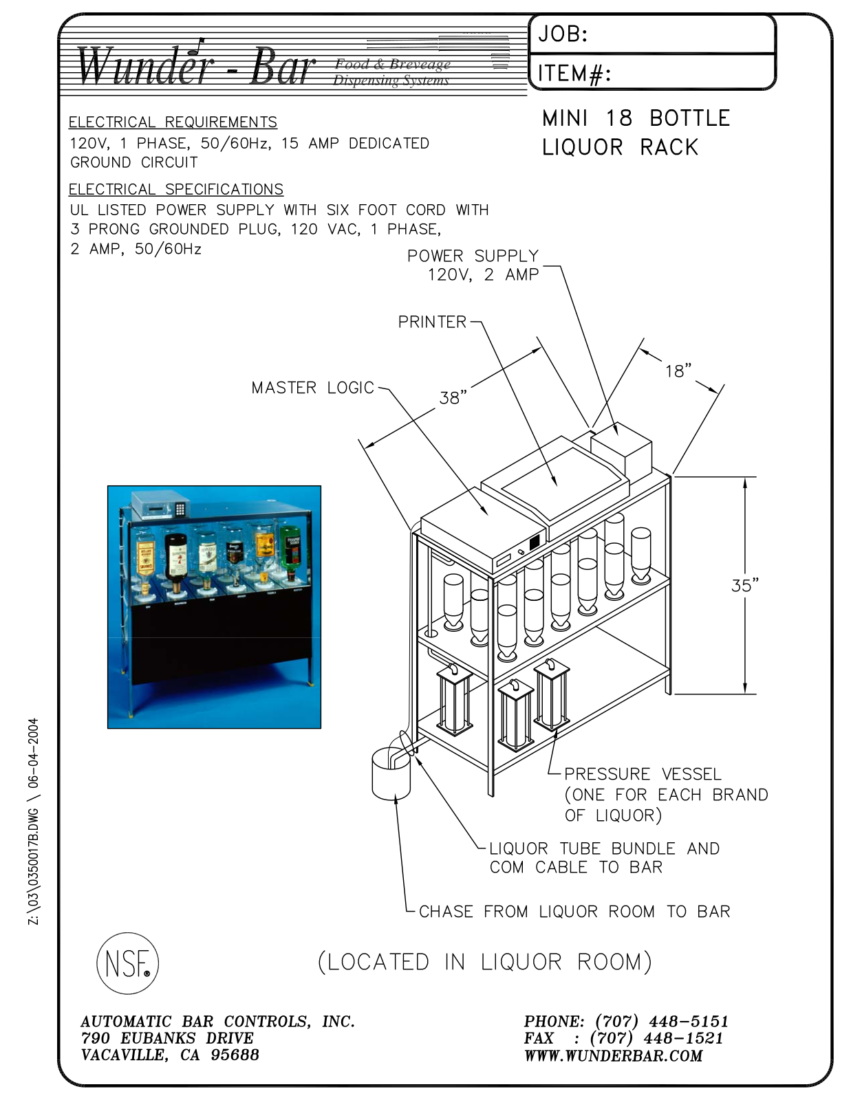 Wunder Bar MINI 18 User Manual