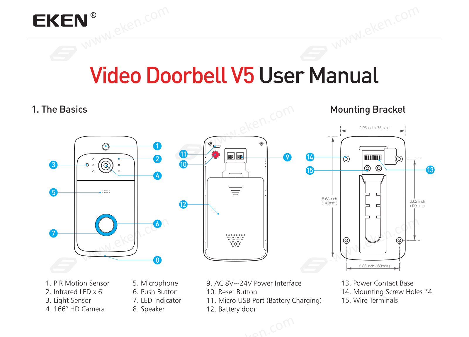 Eken Video Doorbell V5 User Manual