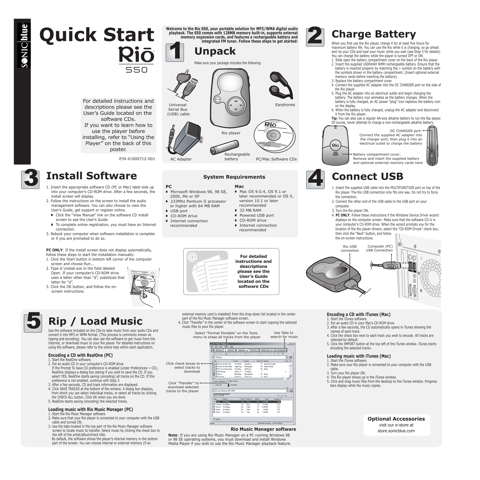 Sonic Blue S50 User Manual