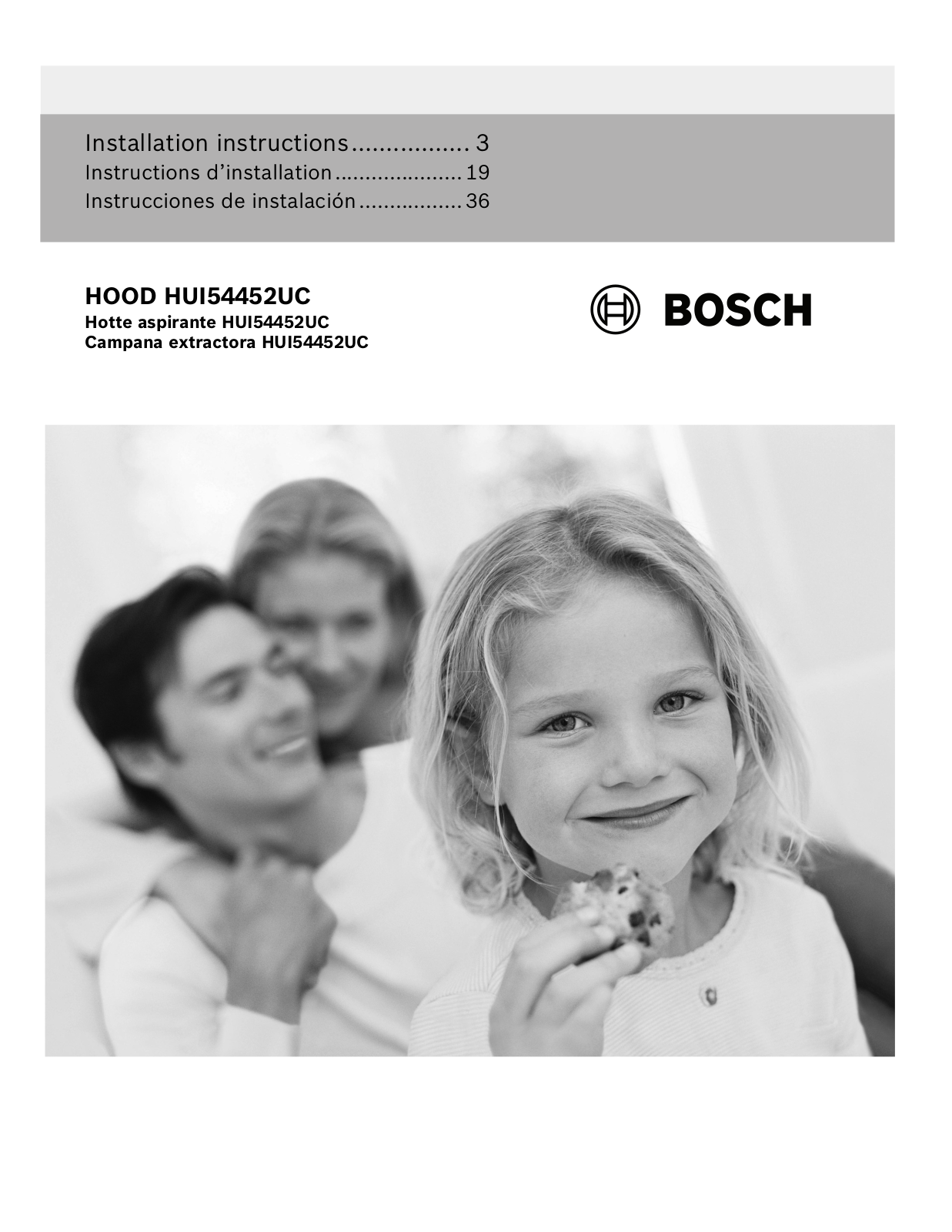 Bosch BORECTWODWRH139 Installation manual