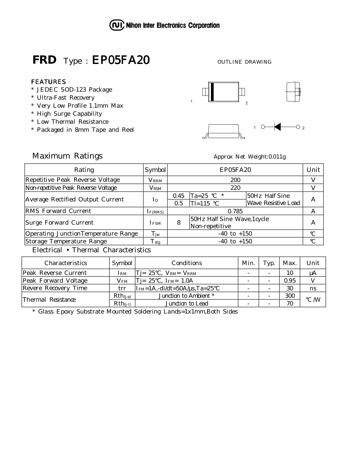 Datasheet EP05FA20 Datasheet (NIHON) - ManualMachine.com