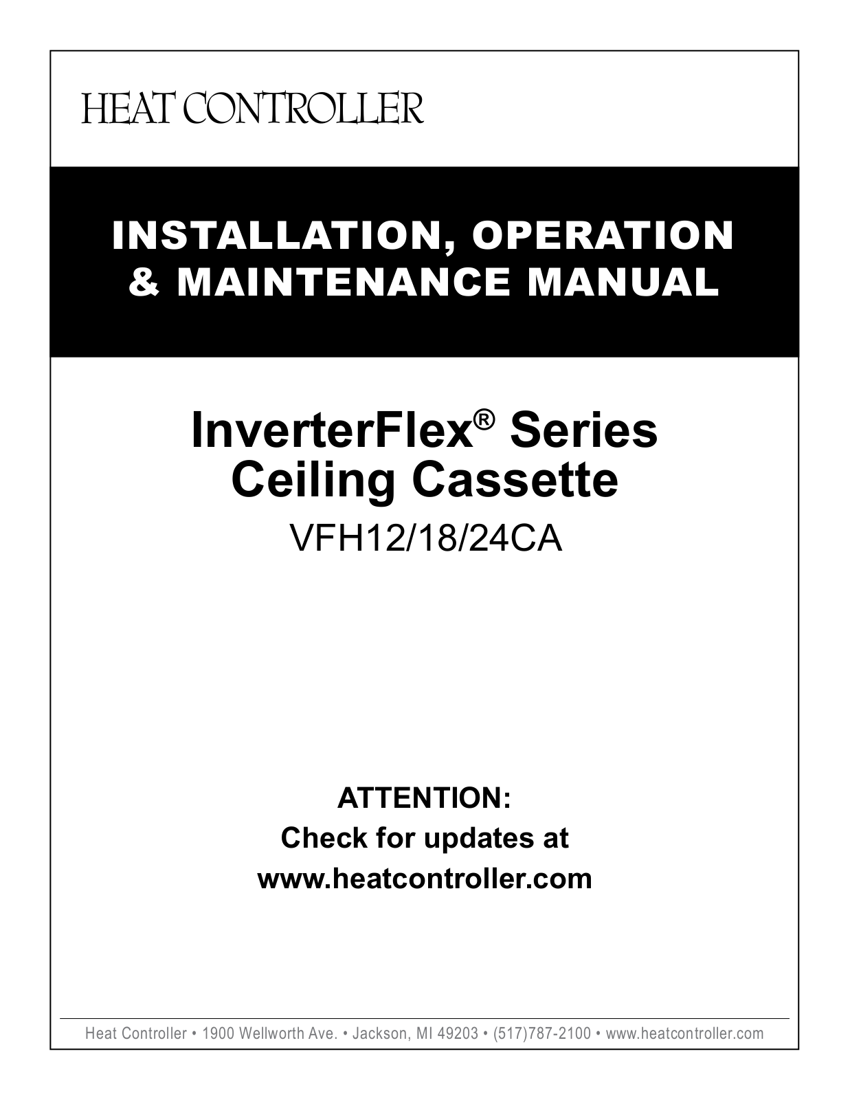 Heatcontroller VFH 24 CA User Manual