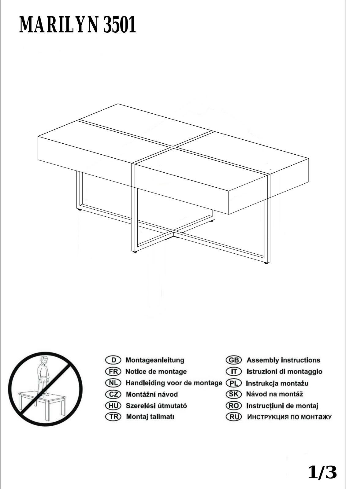 Home affaire Marilyn Assembly instructions