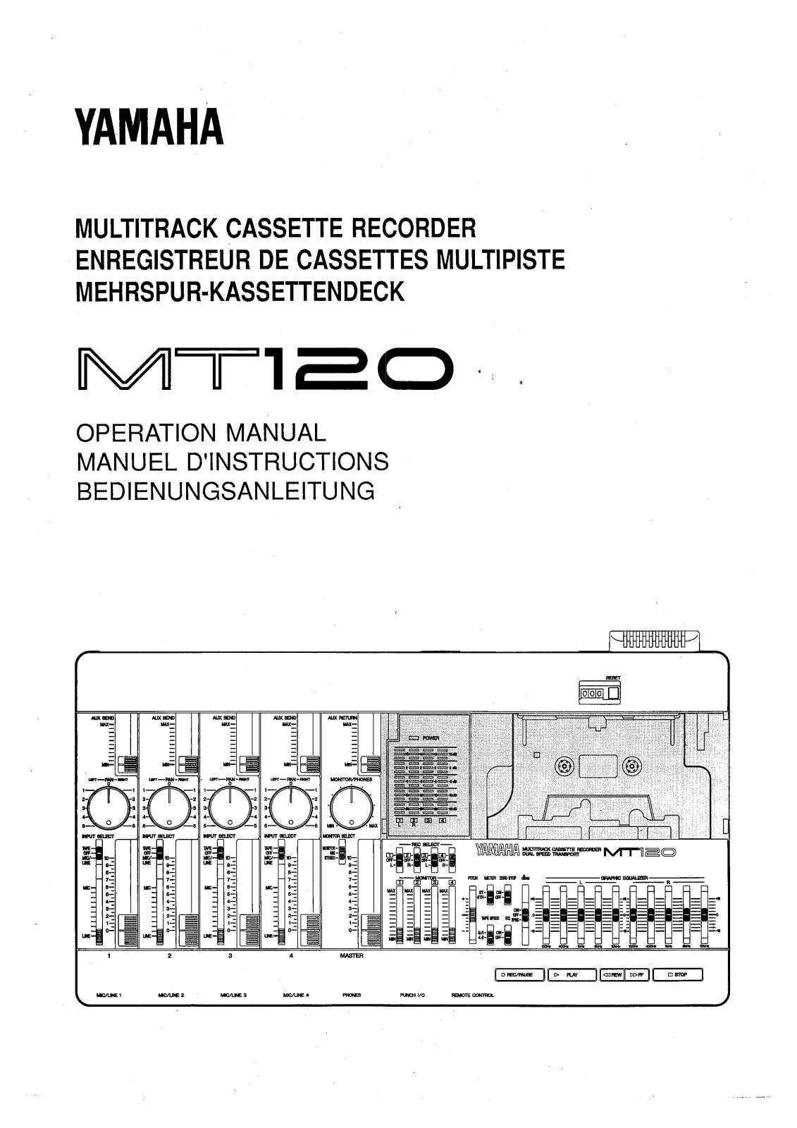 Yamaha MT-120 User Manual