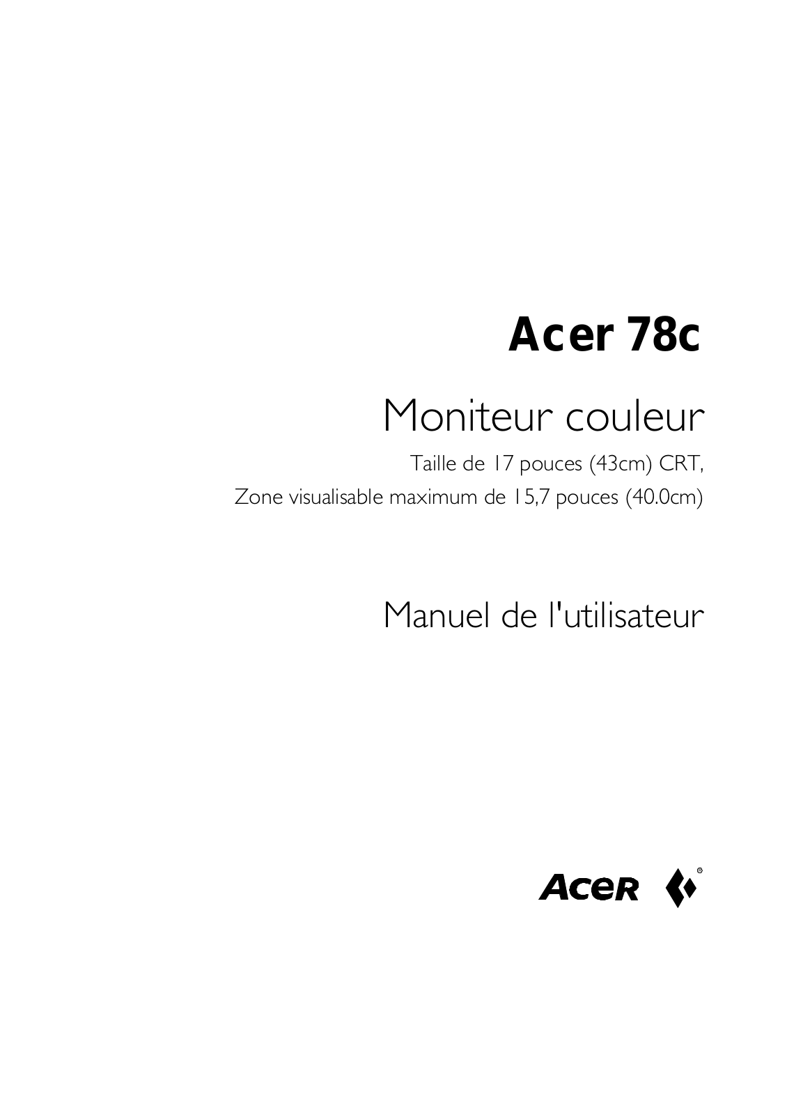 ACER MN78C User Manual