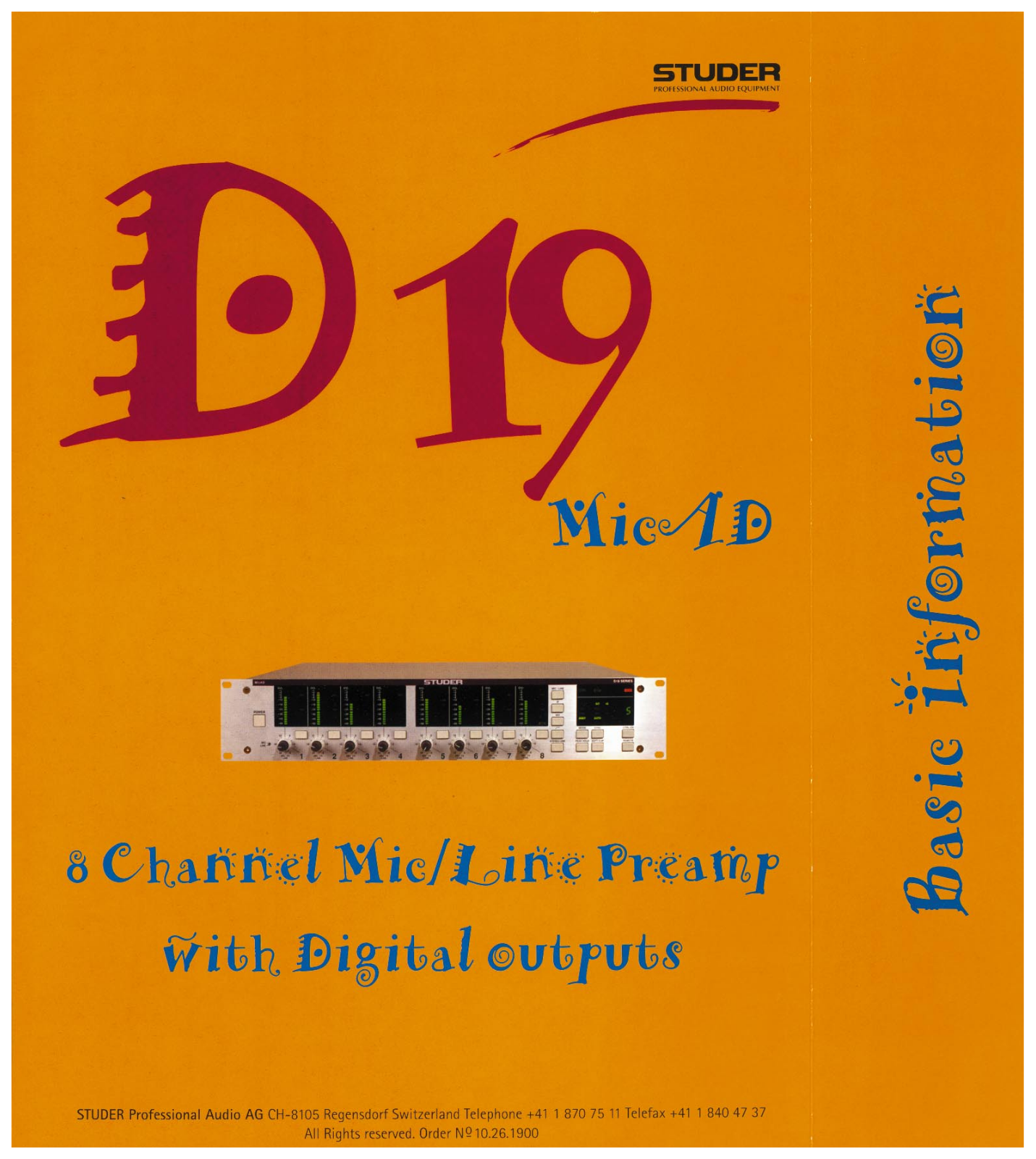 Studer D-19 MicAD Brochure