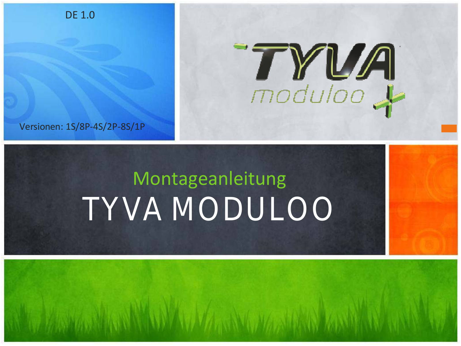 TYVA moduloo Version 1S, Version 8P‐4S, Version 2P‐8S, Version 1P assembly Instructions