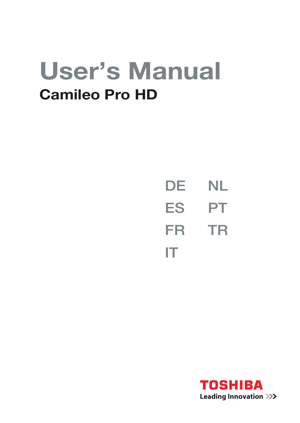 Toshiba Camileo-Pro-HD User Manual