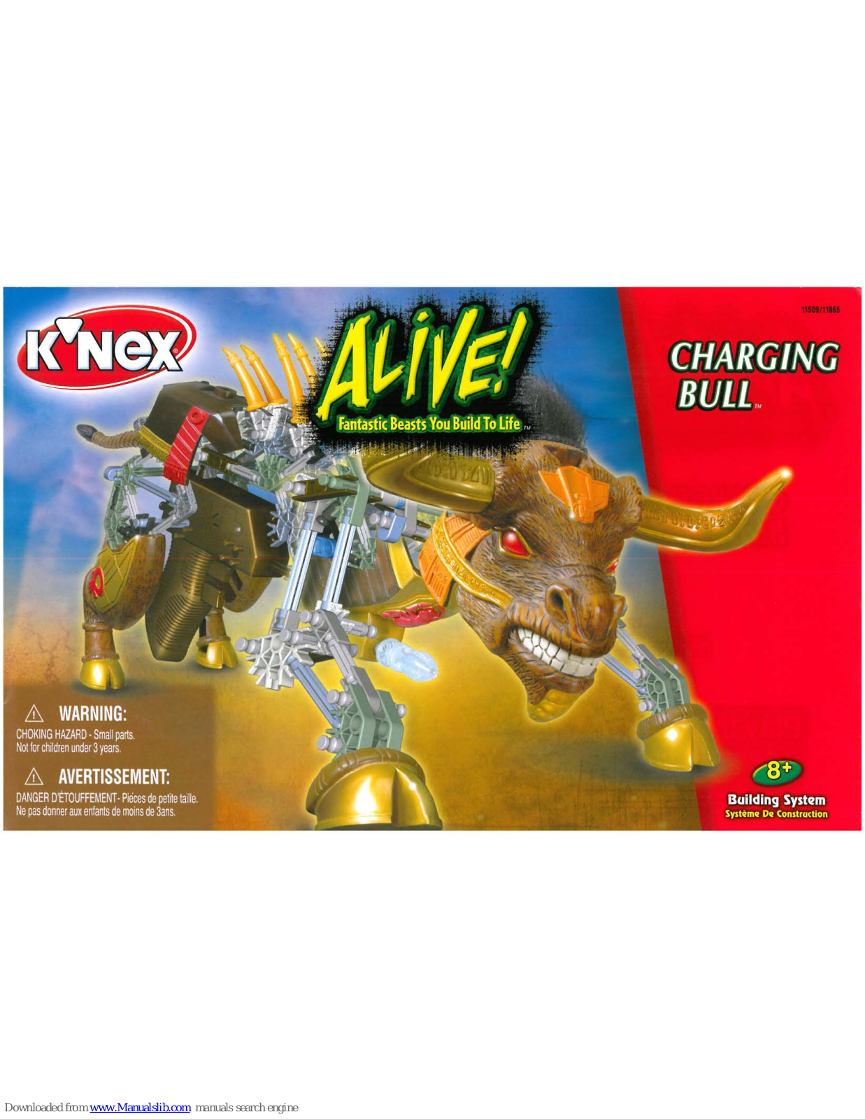 K'Nex Alive Charging Bull 11509 Instruction Book