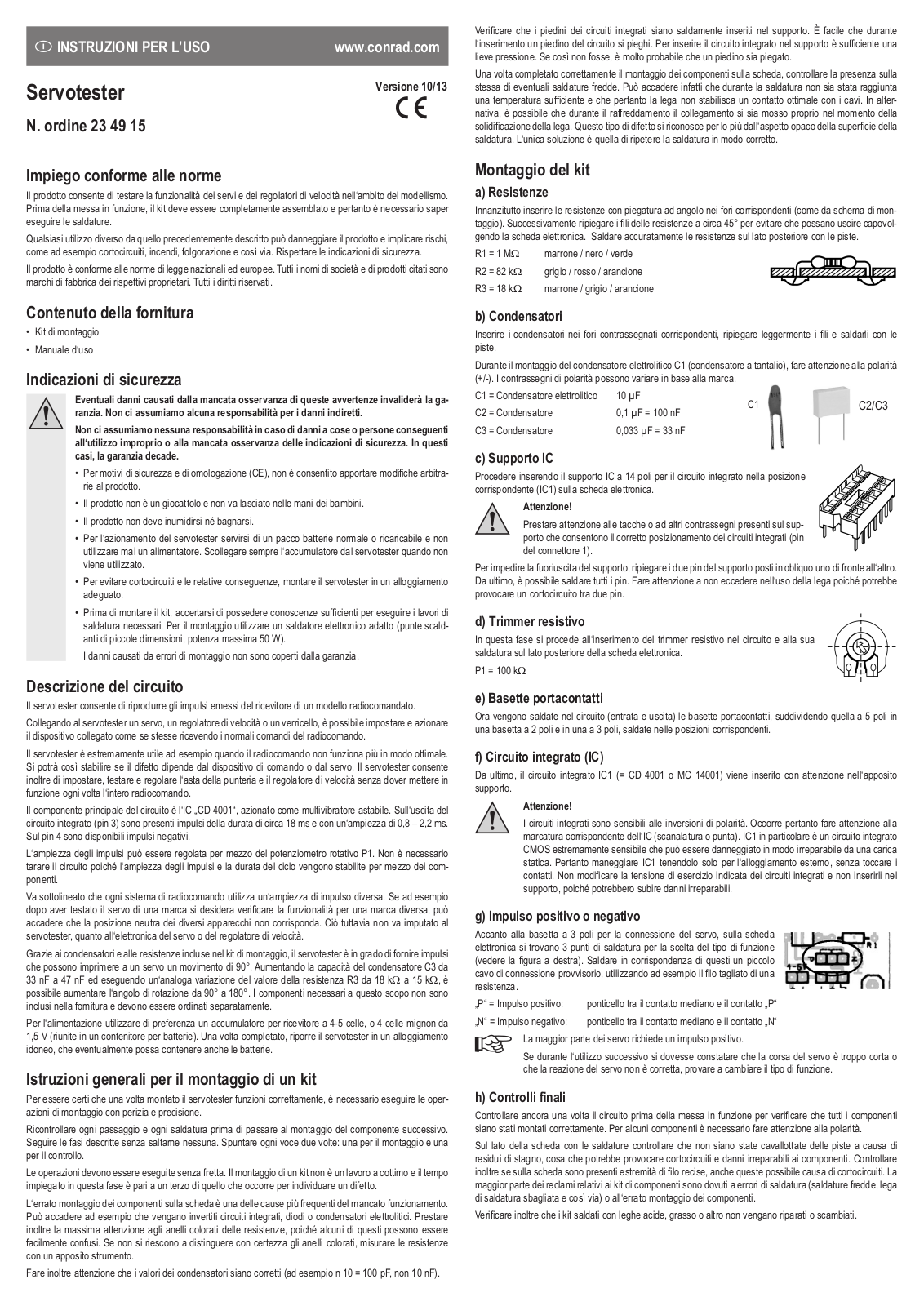 Conrad 234915 Operation Manual