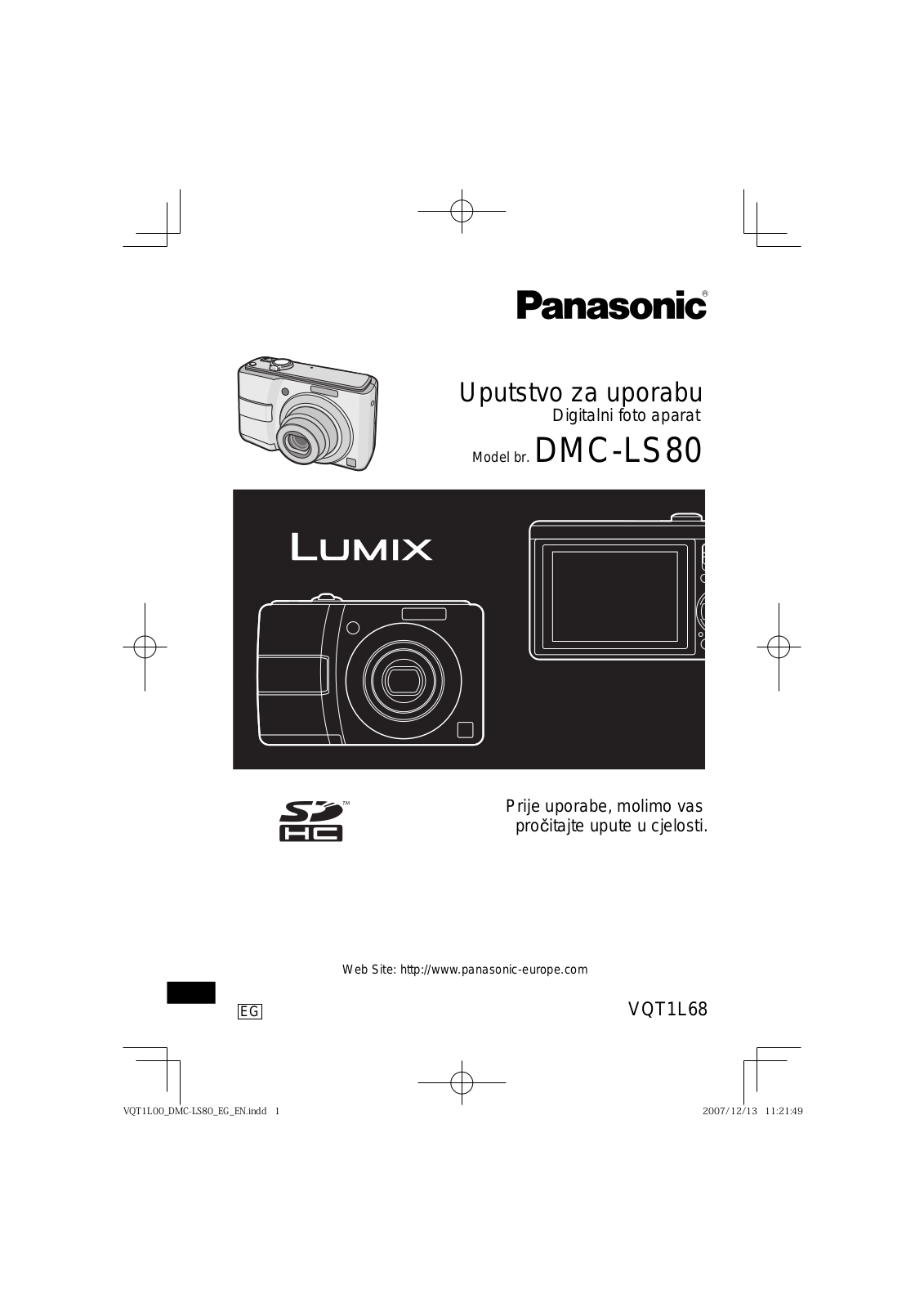 PANASONIC DMCLS80 User Manual