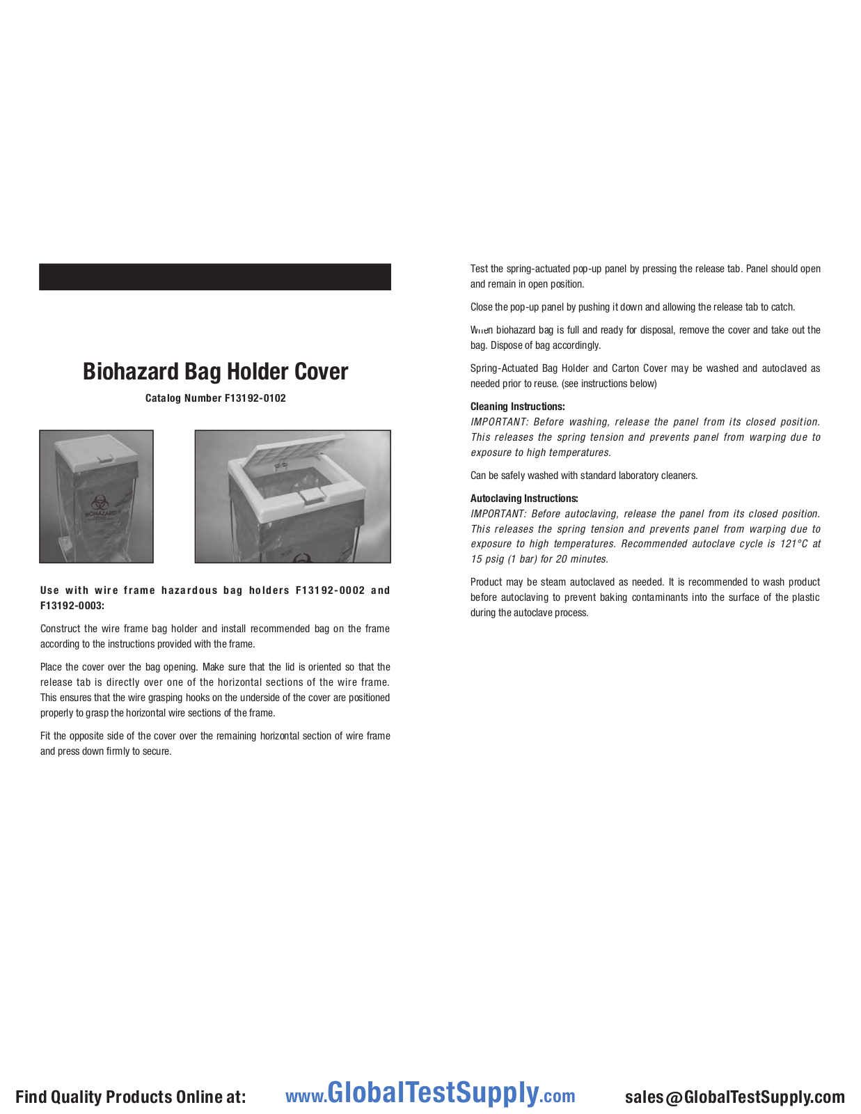 Bel-Art Scienceware 13192-0102 User manual - ManualMachine.com