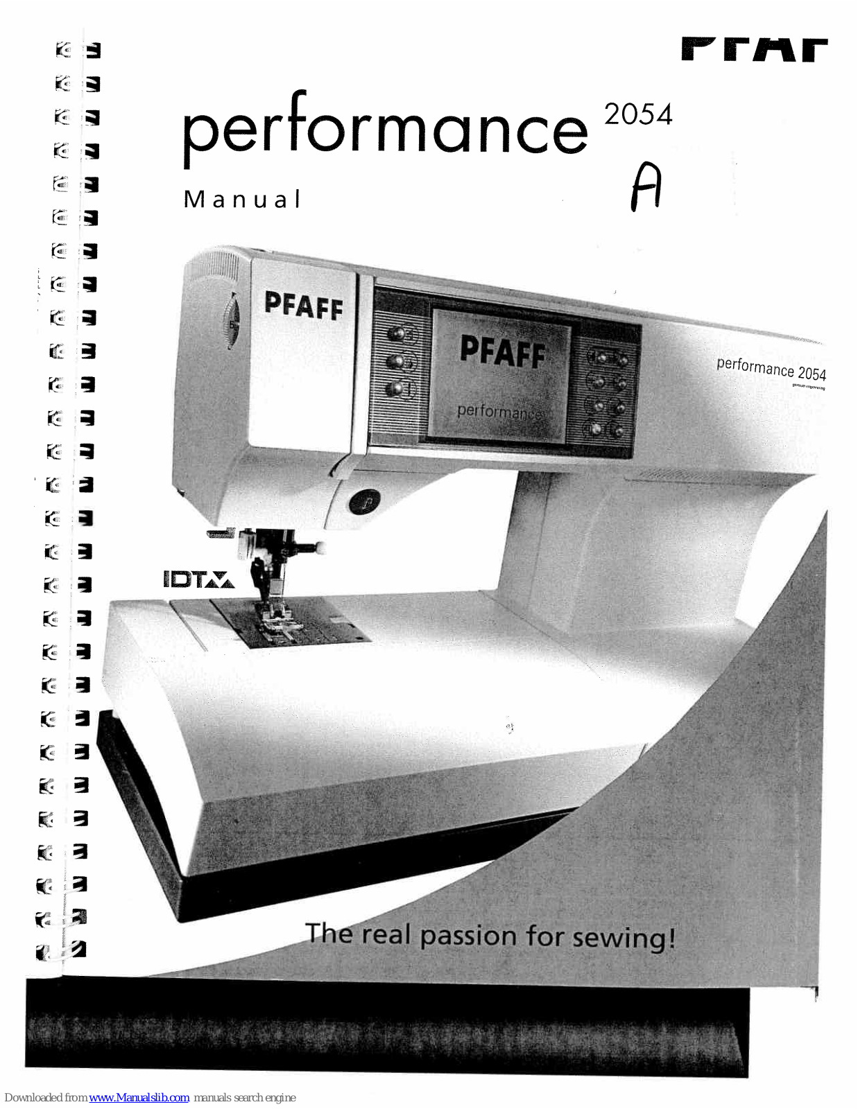 Pfaff perfomance 2054 User Manual - ManualMachine.com