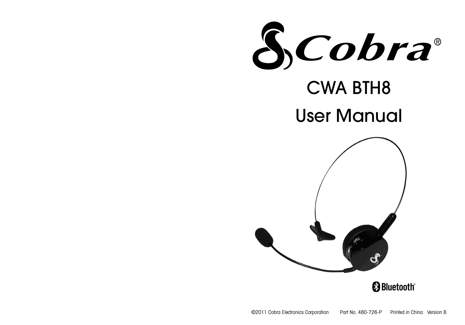 Cobra BTH8 User Manual